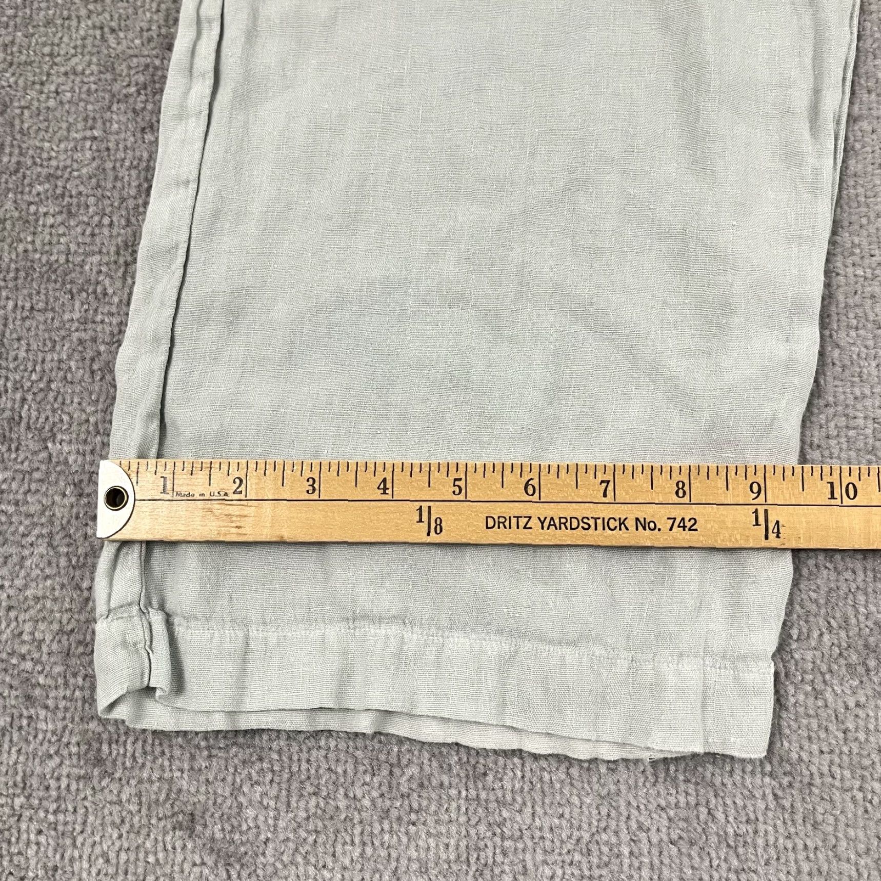 120% Lino VINTAGE 120% Lino Pants Womens Regular 48 Green Linen Wide Leg 30.5" Inseam Pockets Men... Size 34" / US 12 / IT 48 - 6 Thumbnail