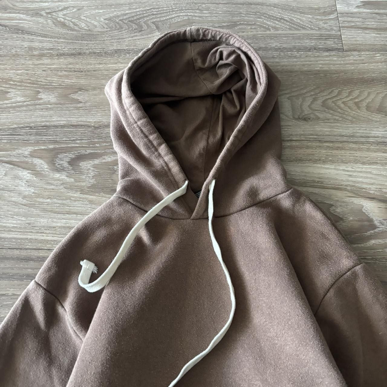 Vintage Crazy Vintage Y2K/2000s Brown Blank Streetwear Pullover Hoodie! Size US M / EU 48-50 / 2 - 2 Thumbnail