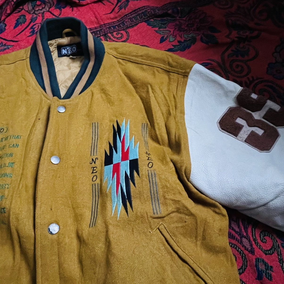 Vintage Vintage Neo Blood Varsity Jacket Size US XL / EU 56 / 4 - 3 Thumbnail