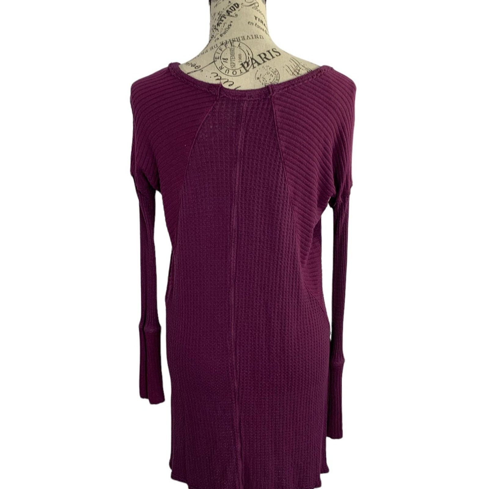 Free People Free People Women’s Small Top Thermal Purple Long Sleeves Size S / US 4 / IT 40 - 8 Thumbnail
