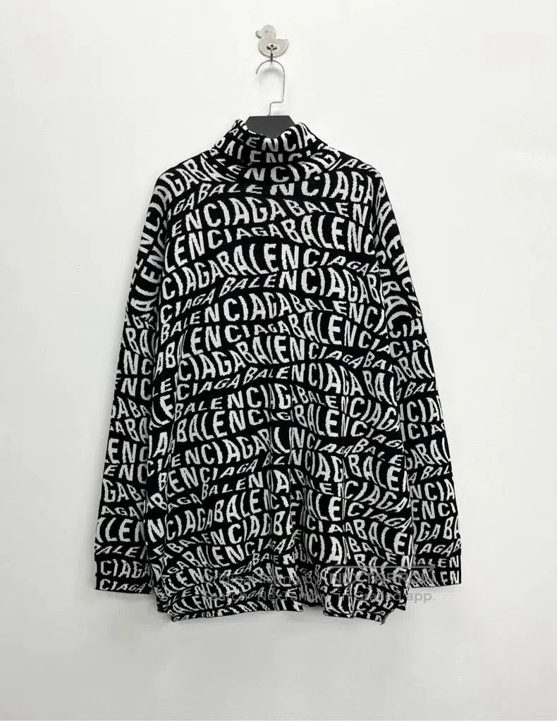 Balenciaga Balenciaga Logo Print Turtleneck Sweater. Size US L / EU 52-54 / 3 - 2 Thumbnail