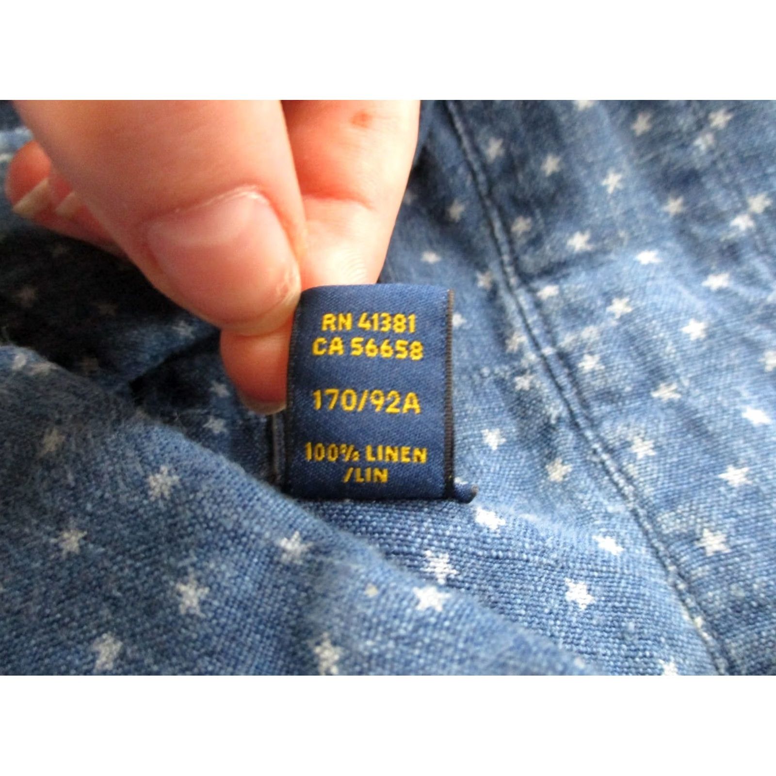 Ralph Lauren Ralph Lauren Shirt Men S Blue Stars Linen Golf Casual Button-Up Size US S / EU 44-46 / 1 - 7 Thumbnail