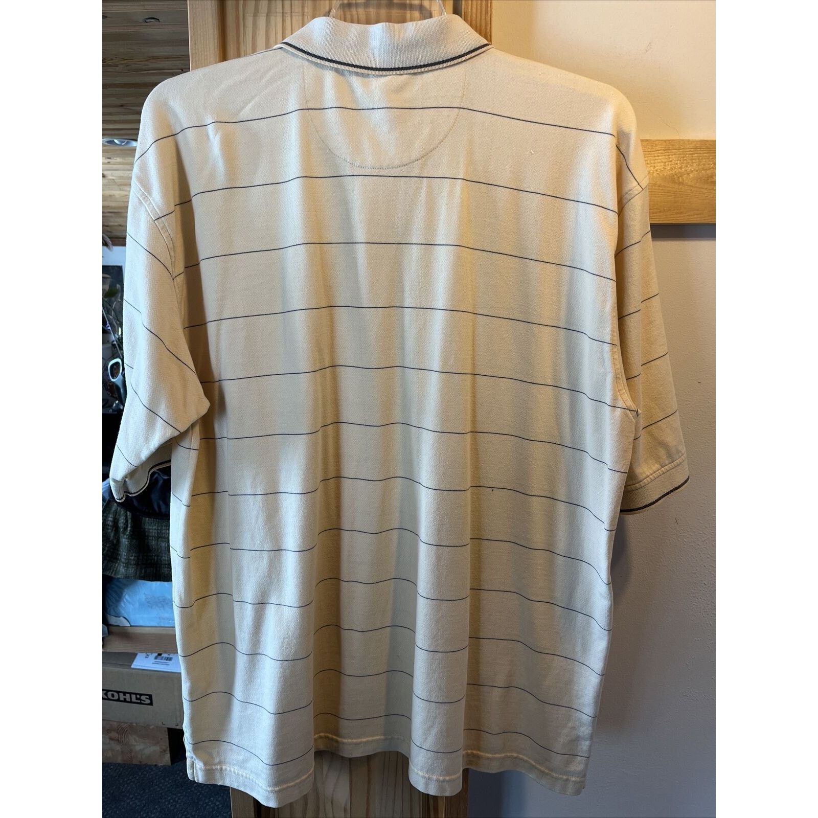 Other Cross Creek Men’s XL Yellow Striped cotton golf polo shirt Size US XL / EU 56 / 4 - 6 Thumbnail