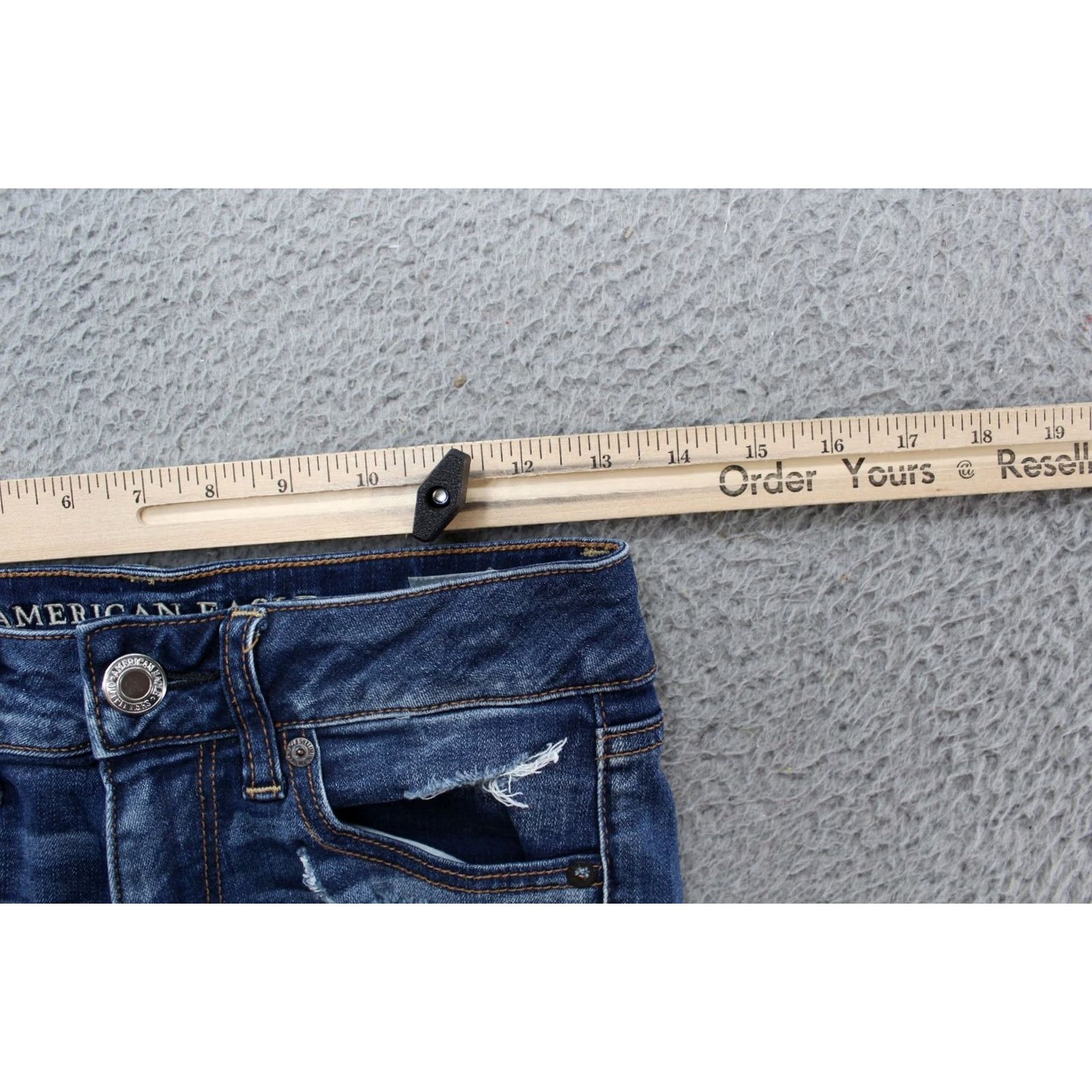 American Eagle Outfitters VINTAGE American Eagle Outfitters Shortie Denim Shorts Blue 0 Beach Size 25" / US 0 / IT 36 - 4 Thumbnail