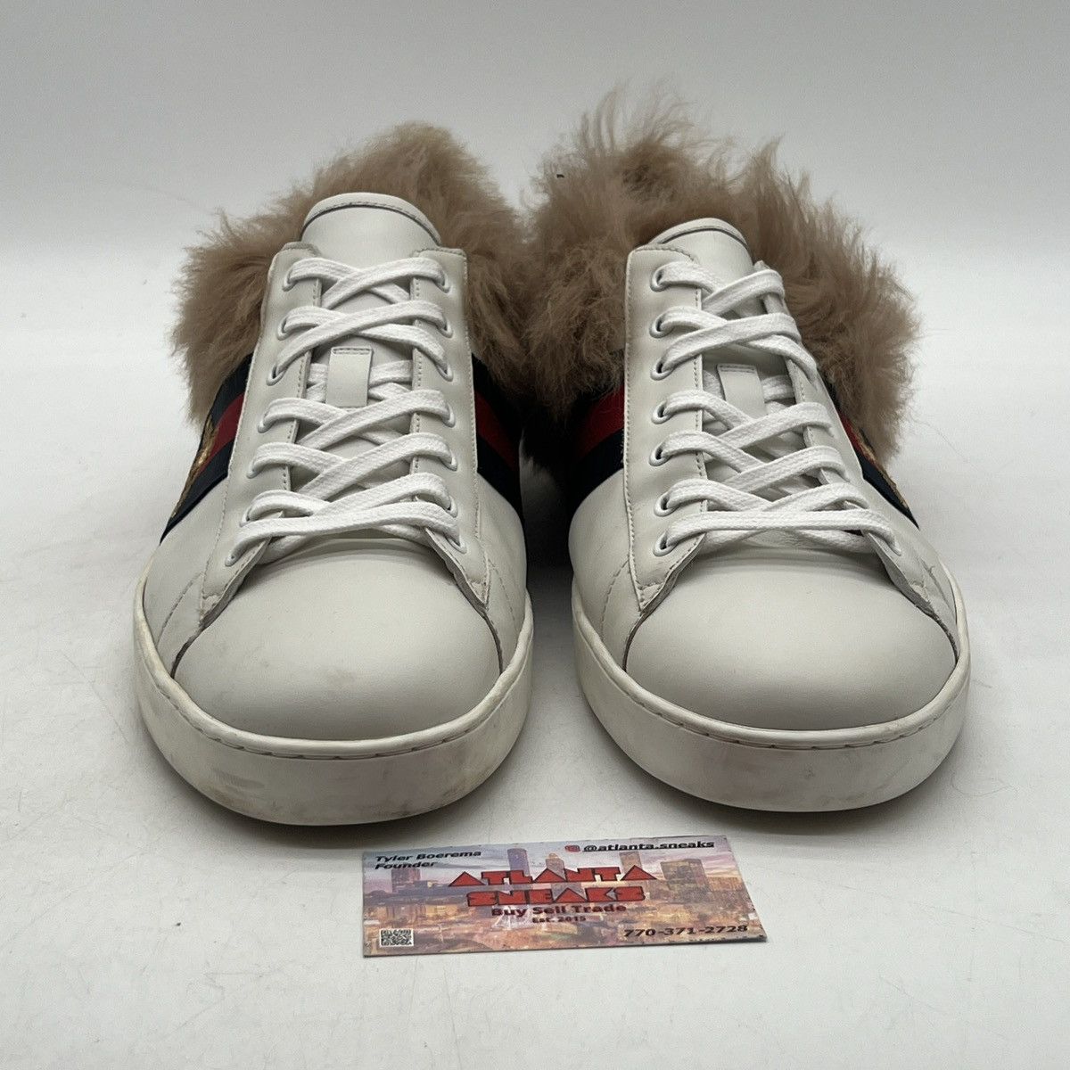 Gucci Gucci Ace Sneakers Fur Women Size US 13 / EU 46 - 2 Thumbnail