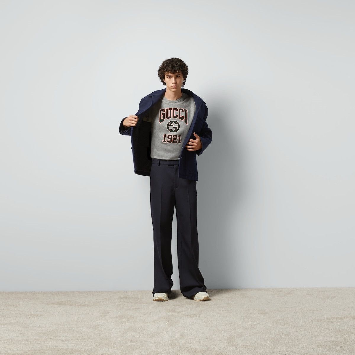 Gucci o1s1wg110925 Cotton Jersey Printed T-Shirt in Grey Size US XL / EU 56 / 4 - 2 Thumbnail