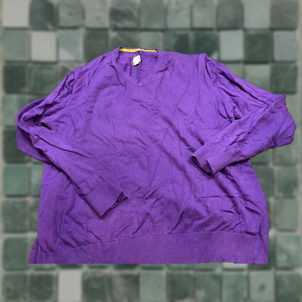 Vintage JCP Sweater Womens XXL Purple Knit Long Sleeve Pullover Knits Womens 2XL Pullover Knit Purple Long Sleeve Sweater Size XXL / US 16-18 / IT 52-54 - 1 Thumbnail