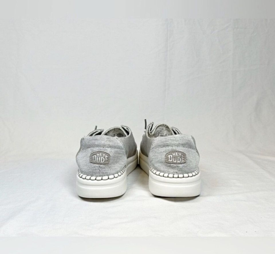 Other Hey Dude Womens Wendy Rise Lunar Rock Grey Canvas Loafers Size US 12 / IT 42 - 5 Thumbnail