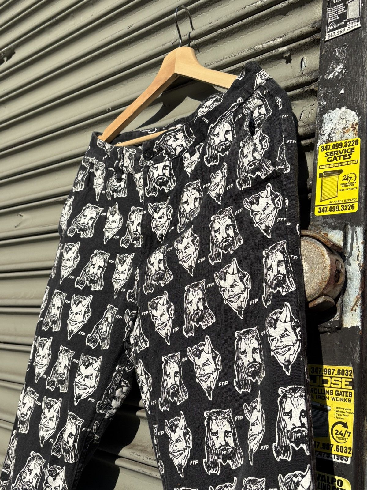 Fuck The Population FTP “Heaven and Hell” Black Pants Size US 34 / EU 50 - 1 Thumbnail