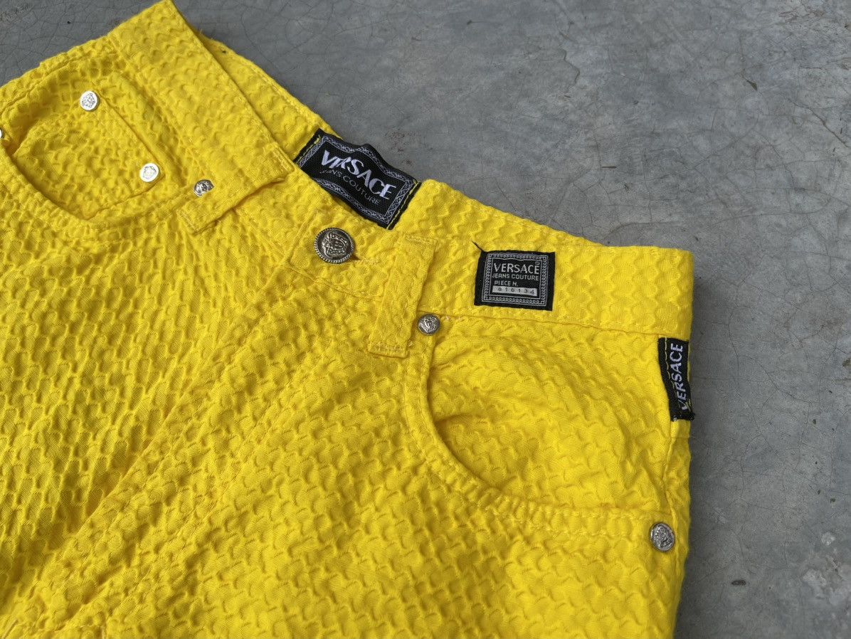 Versace Versace Pants Sunflower W24 L37 Made in Italy Mustard Fringe Size 24" / US 00 / IT 34 - 3 Thumbnail