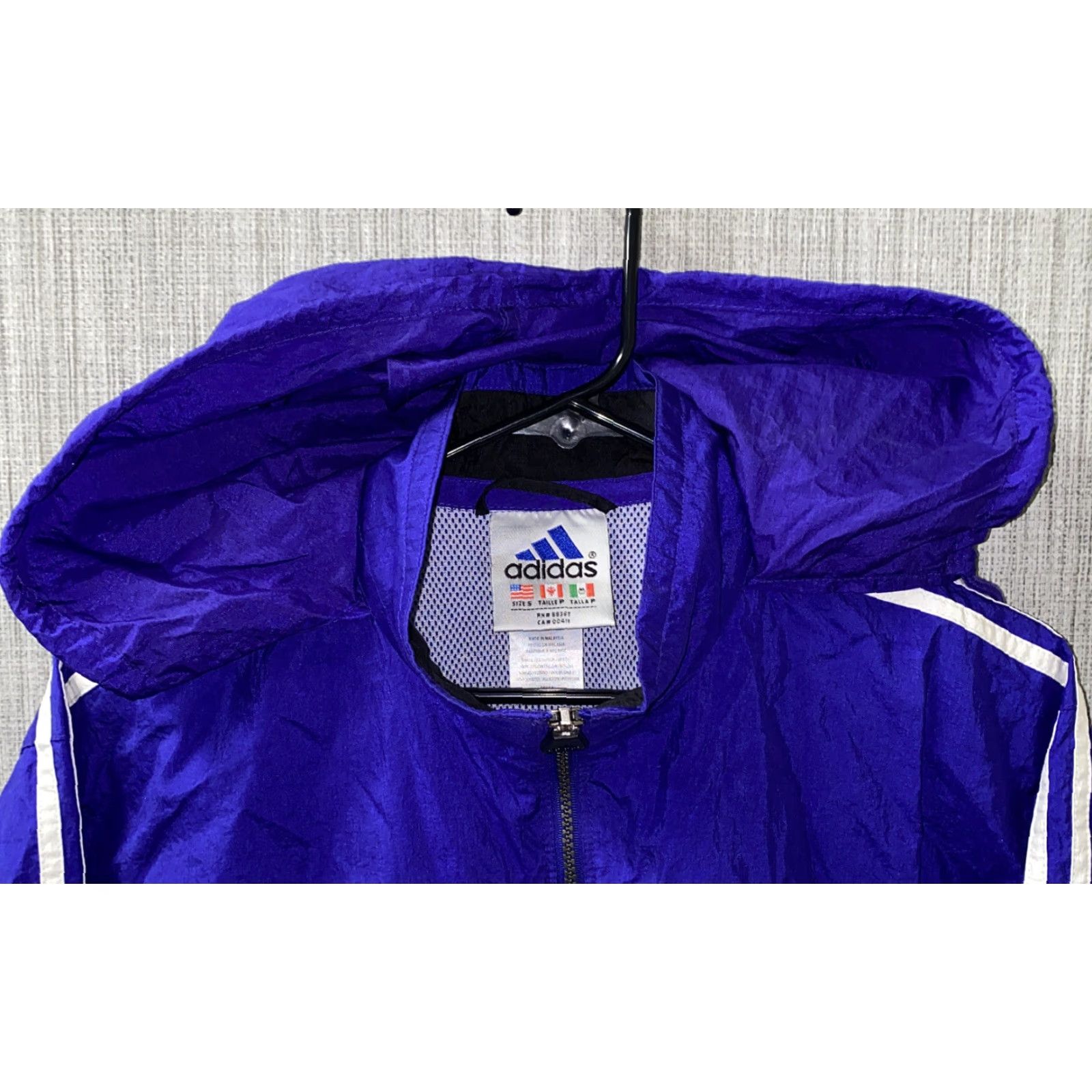 Adidas Adidas Women’s Full Zip Jacket Nylon Purple/White S Womens Regular Size S Size S / US 4 / IT 40 - 3 Thumbnail