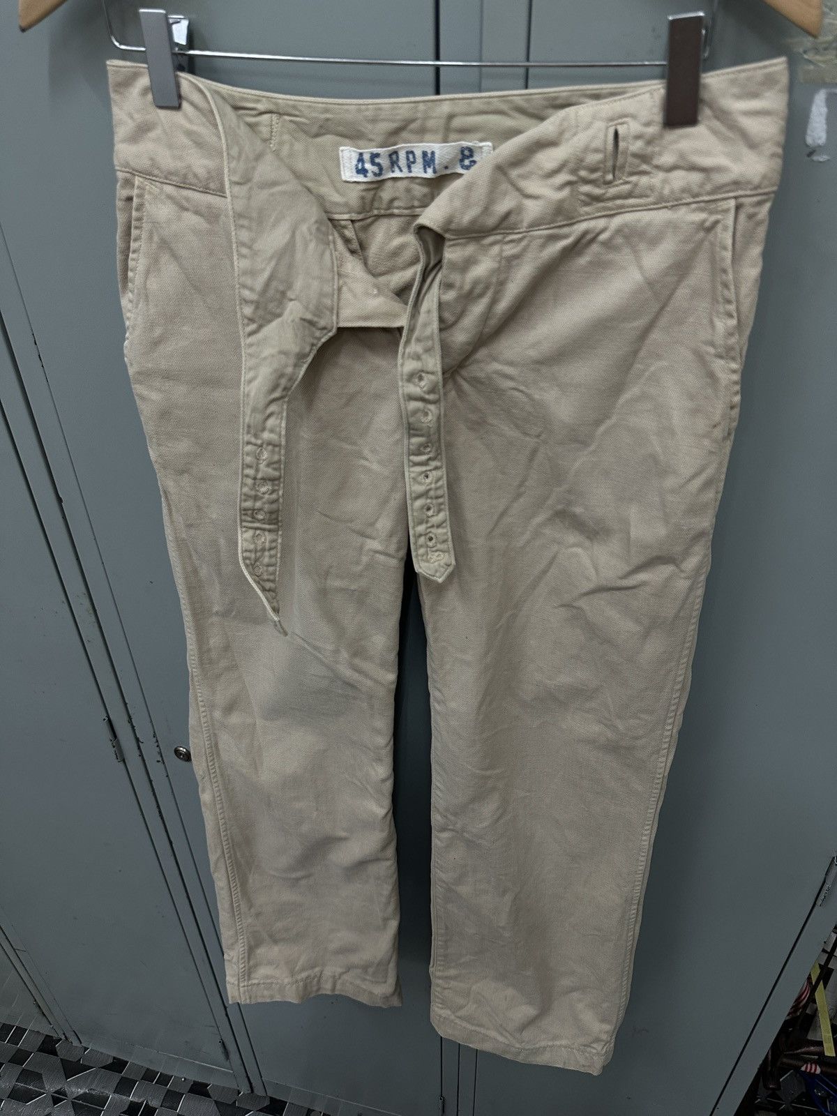 45rpm 45rpm Japan Heavy Cotton Unique Suspender Style Trousers Size US 30 / EU 46 - 3 Thumbnail