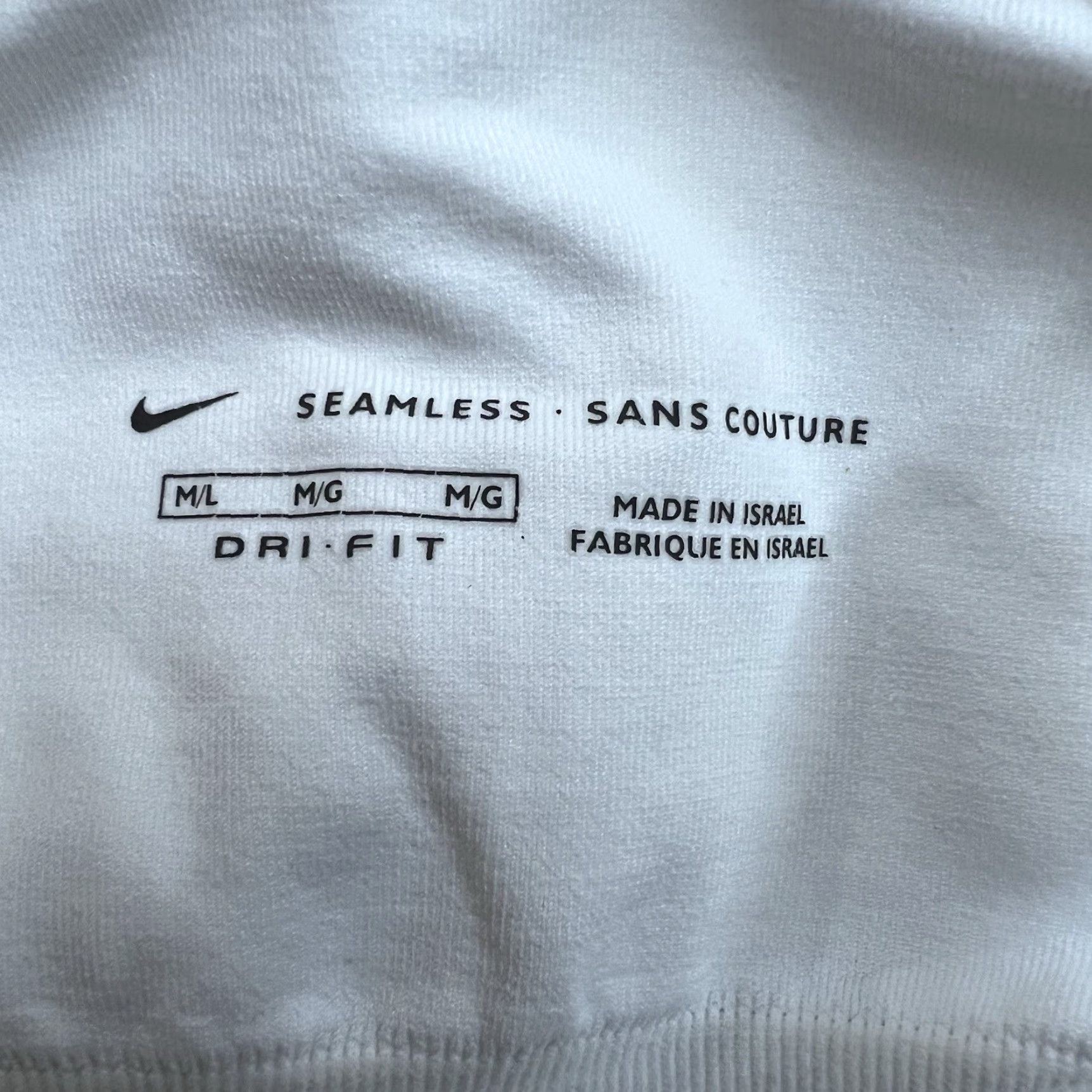 Nike Nike Women's Tank Top M/L Ivory Dri-Fit Activewear Sports Ribbed Racerback Sleeveless Size M / US 6-8 / IT 42-44 - 5 Thumbnail