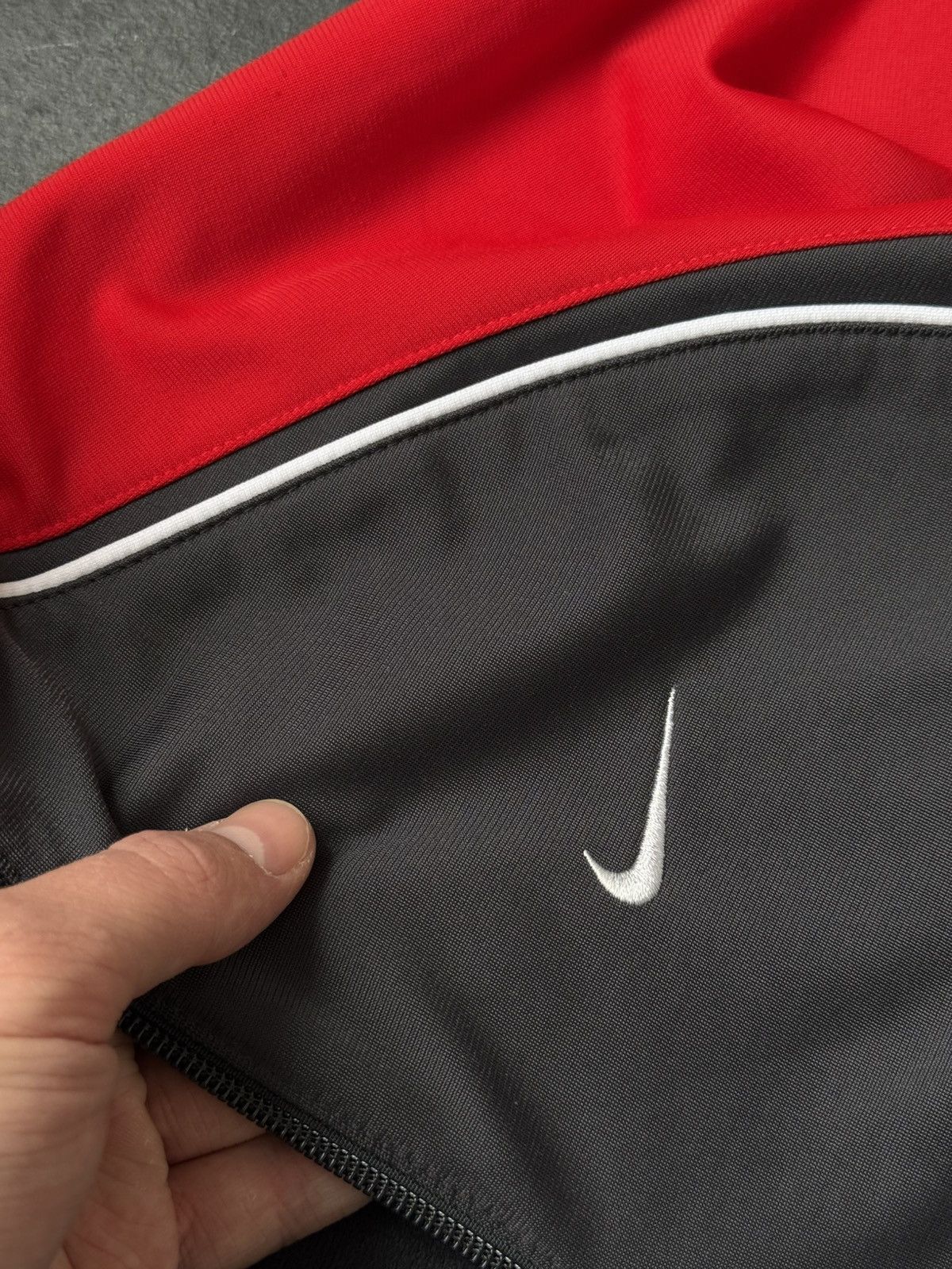 Nike × Streetwear × Vintage Vintage big swoosh rare Nike zip sweatshirt Size US XS / EU 42 / 0 - 3 Thumbnail