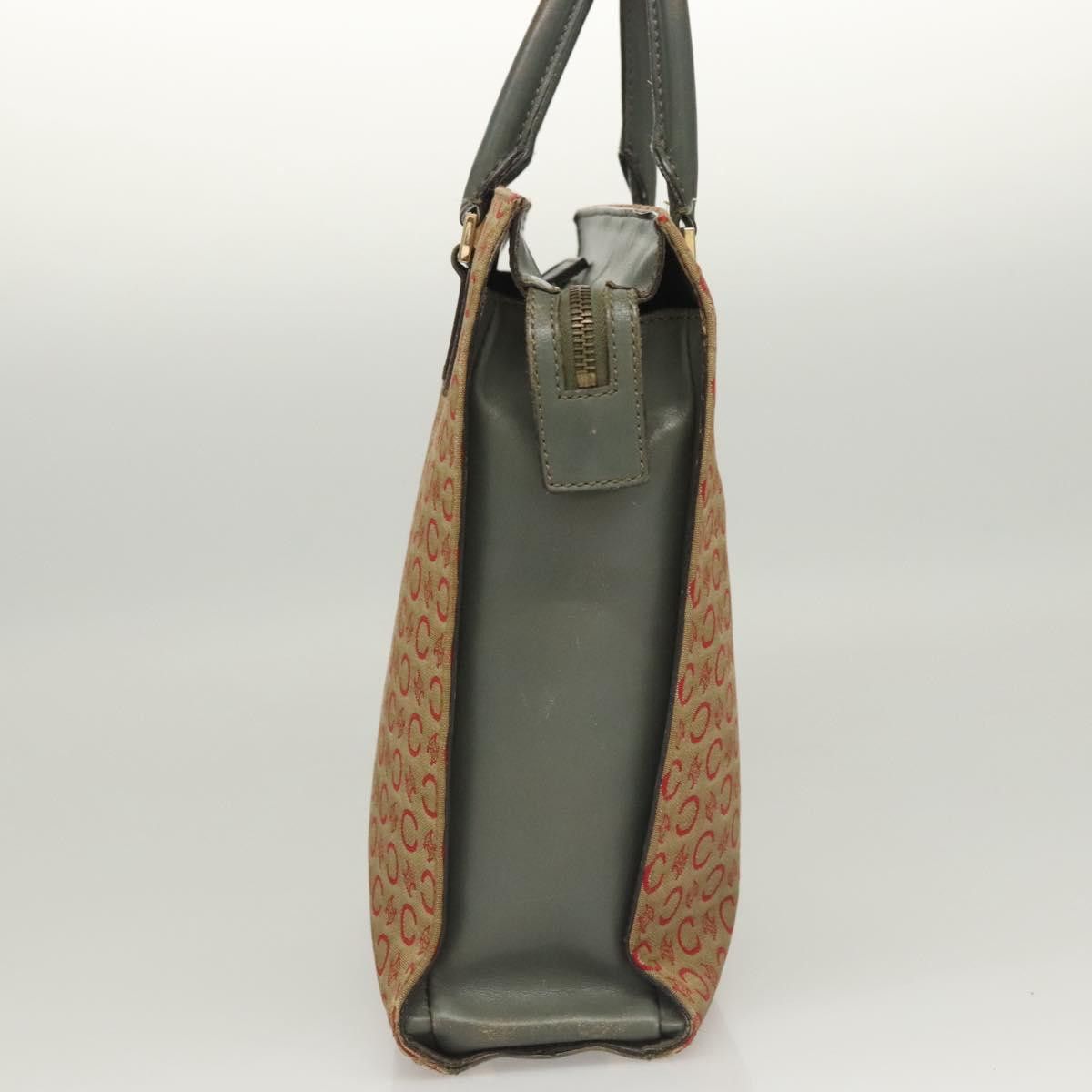 Celine CELINE C Macadam Canvas Hand Bag Beige Gold Size ONE SIZE - 4 Thumbnail