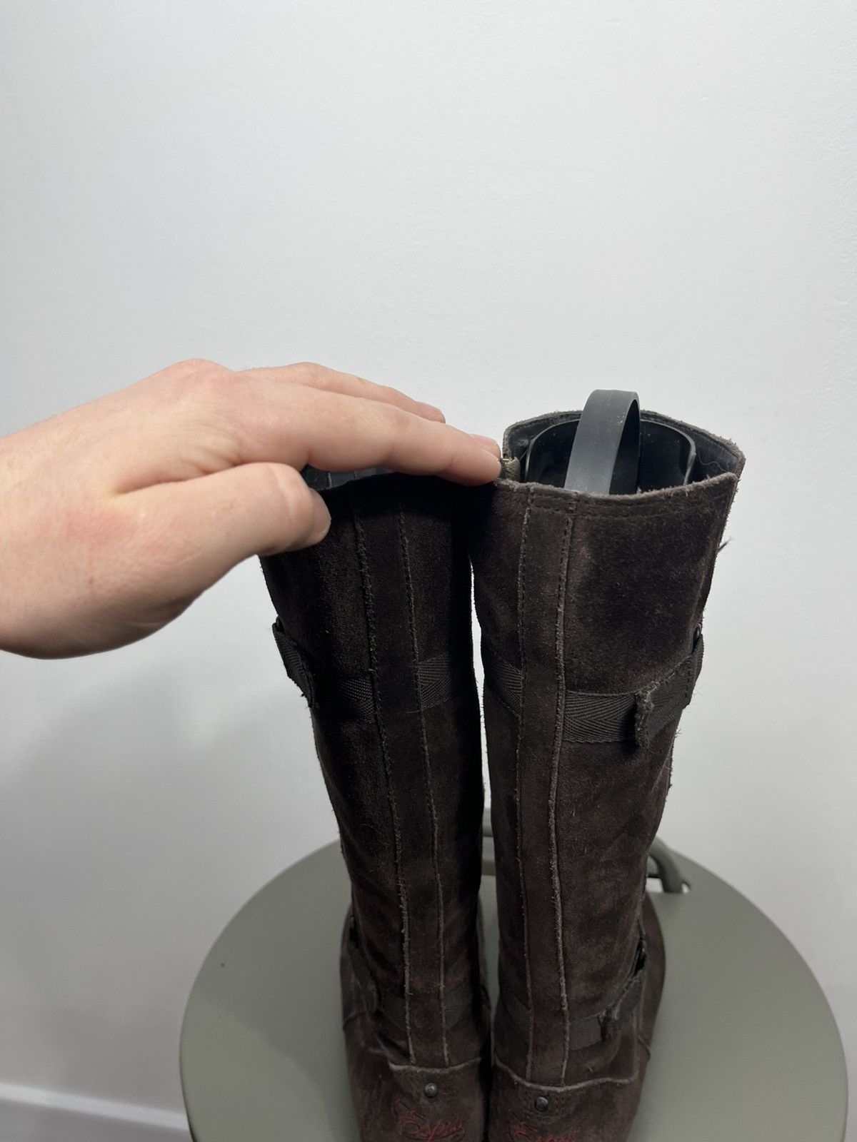 Other Women’s Brown Suede Racing Boots EU 38.5 Tall Zip Size US 7.5 / IT 37.5 - 7 Thumbnail