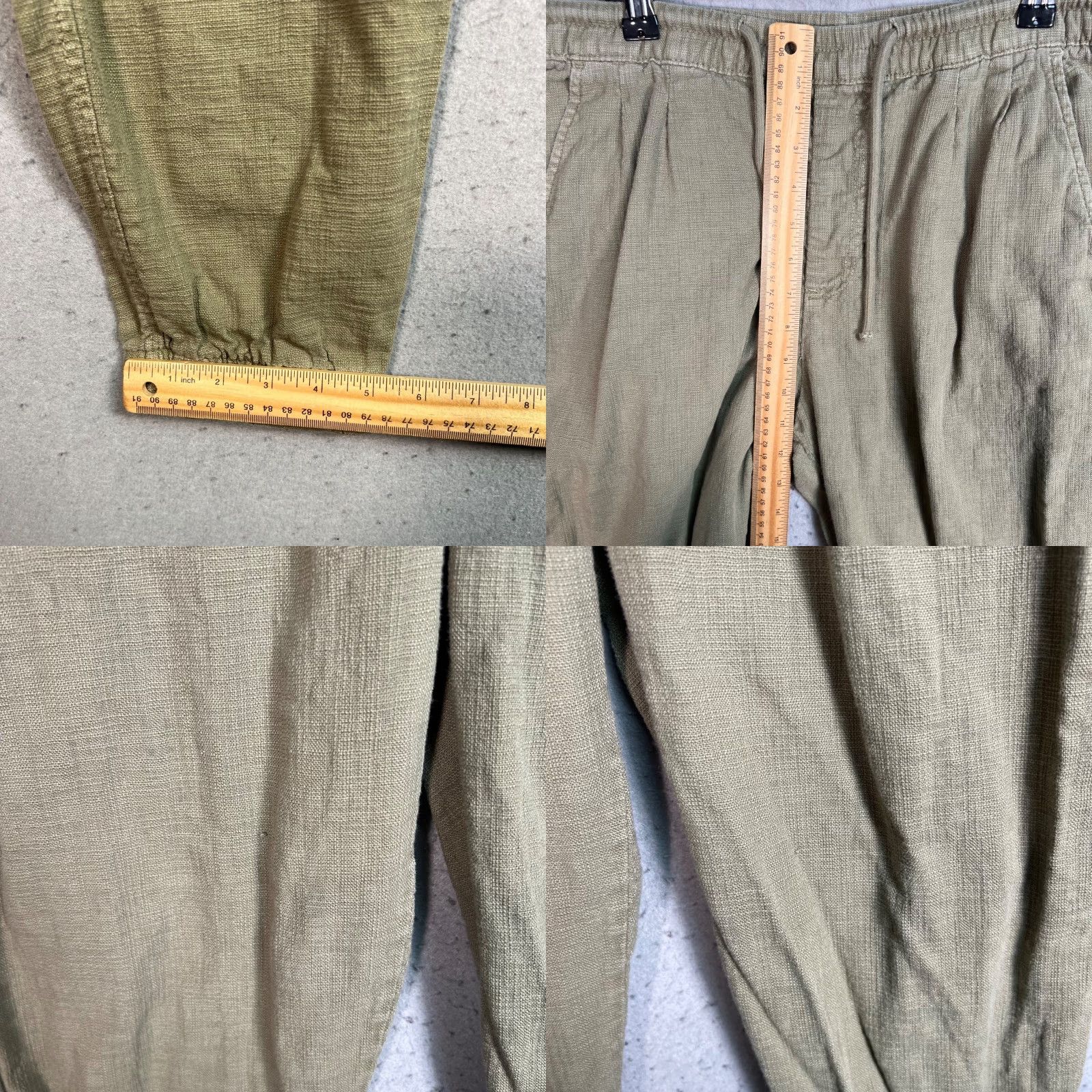 Zara Zara Mens Size Medium Olive Green Jogger Pants Cotton Blend Elastic Waist Size US 31 - 8 Thumbnail