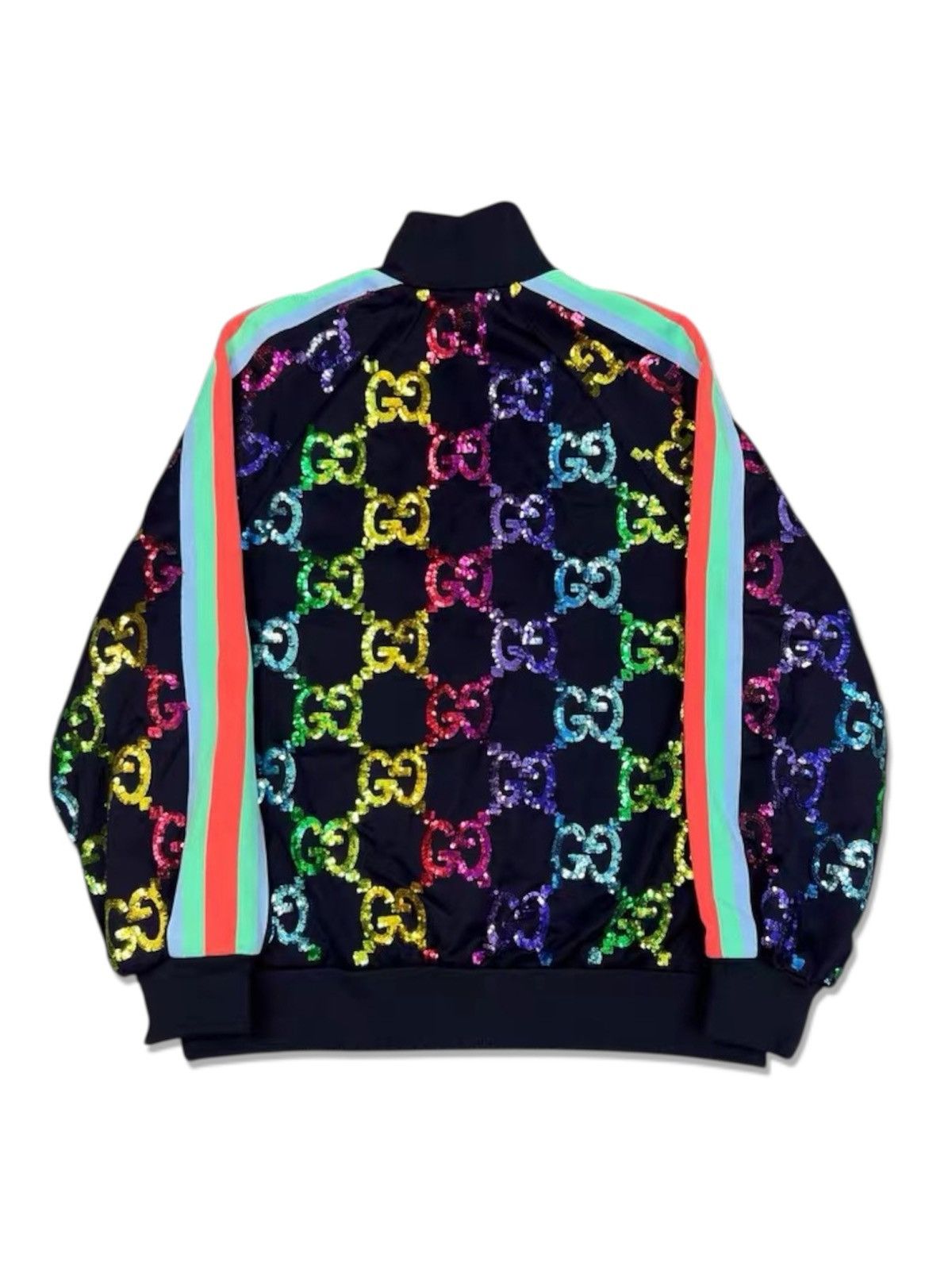 Gucci Gucci GG M Rainbow Sequin Track Zipper Jacket Size M / US 6-8 / IT 42-44 - 2 Thumbnail