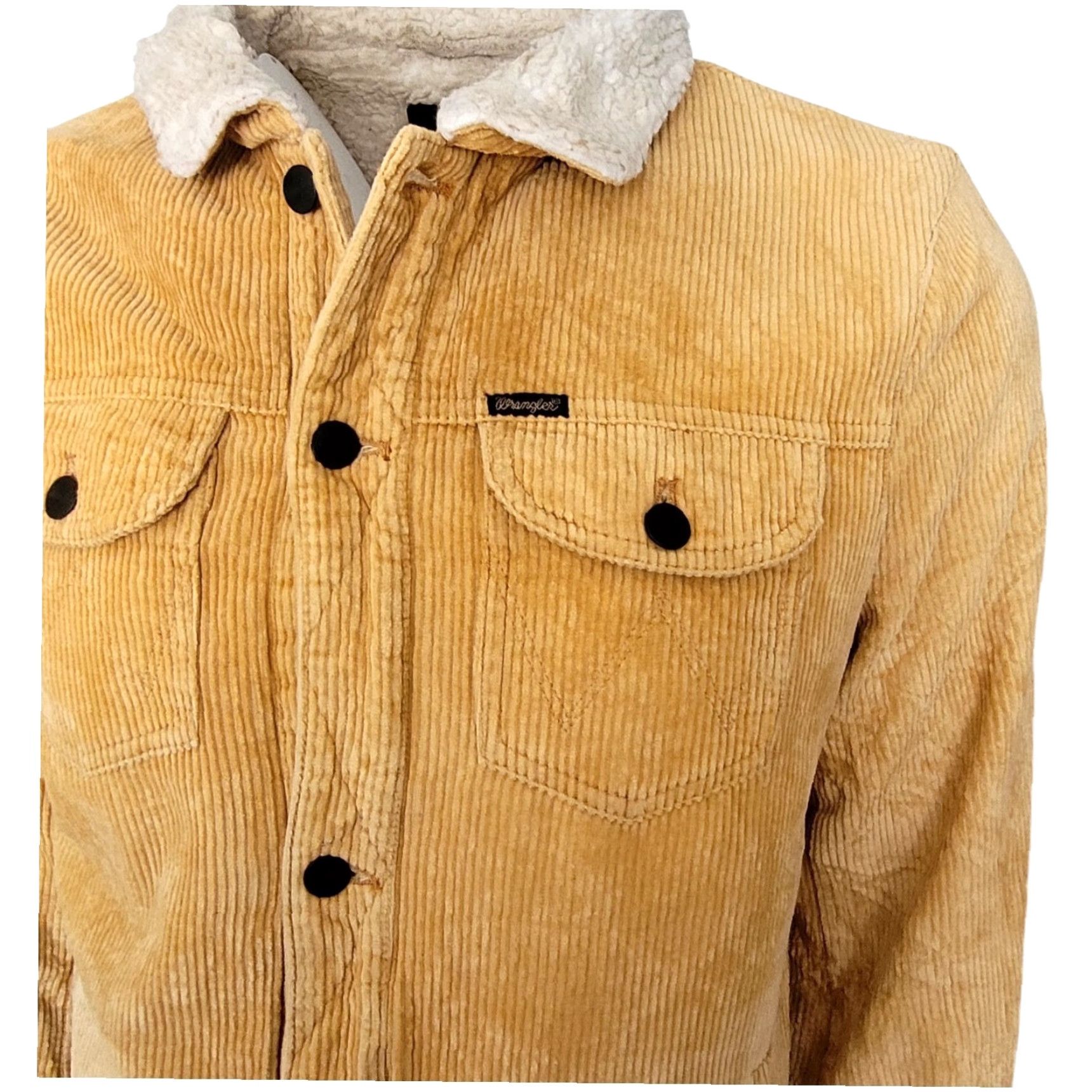 Wrangler Wrangler Sherpa-Lined Corduroy Jacket Mens M Camel Tan Jacket Size US M / EU 48-50 / 2 - 4 Thumbnail