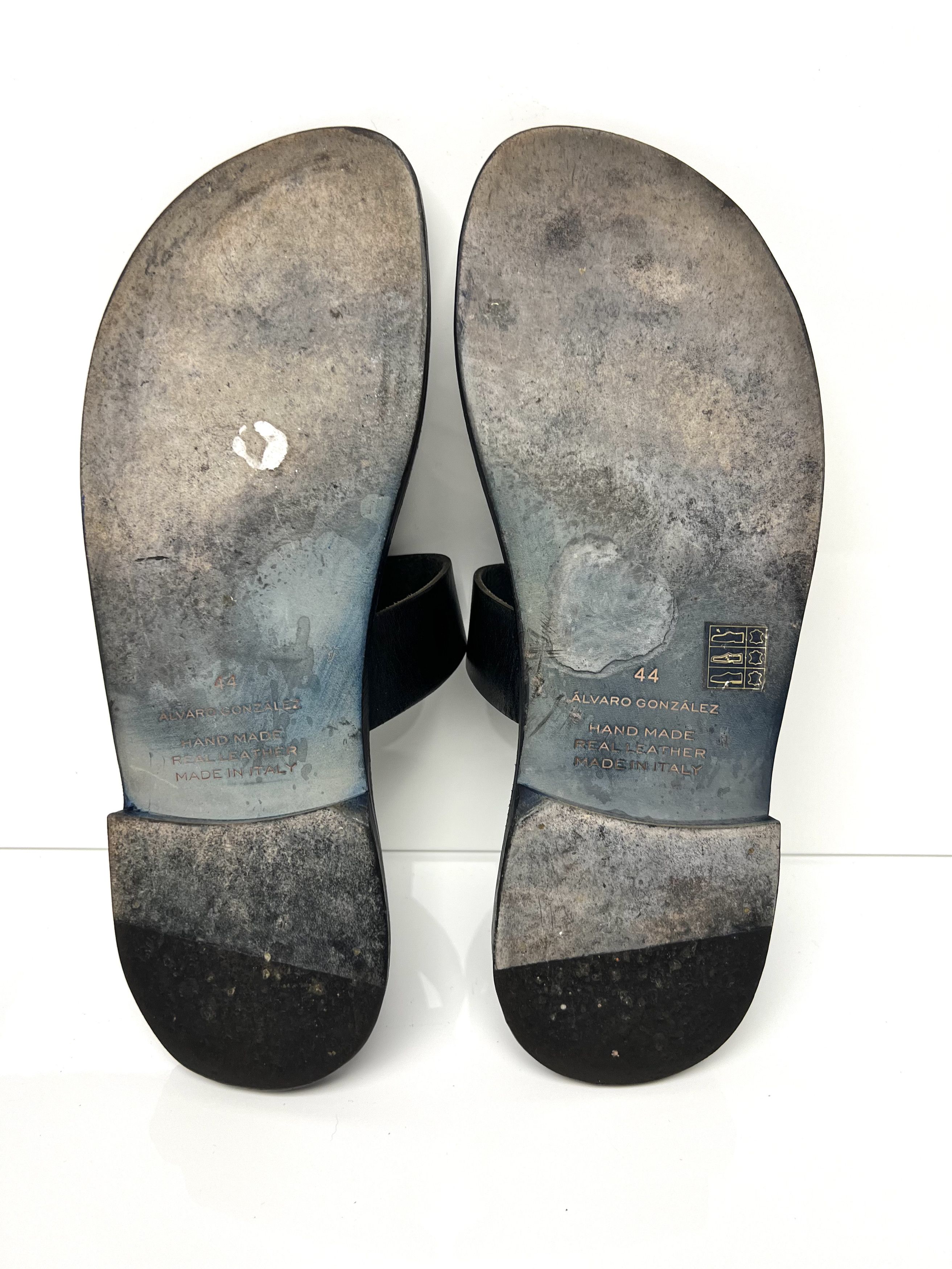 Other ALVARO GONZALEZ BLEU LEATHER HAND MADE SLIDE / SANDAL Size US 11 / EU 44 - 20 Thumbnail