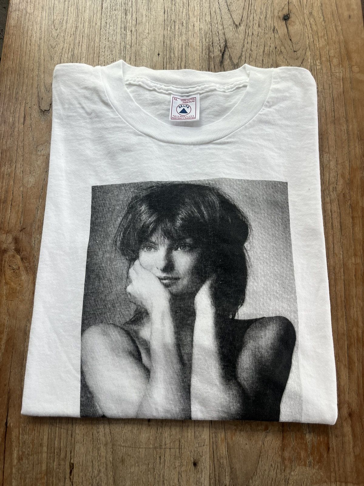 Vintage Vintage LINDA EVANGELISTA model Photo 90’s T-shirt Size US XL / EU 56 / 4 - 1 Thumbnail