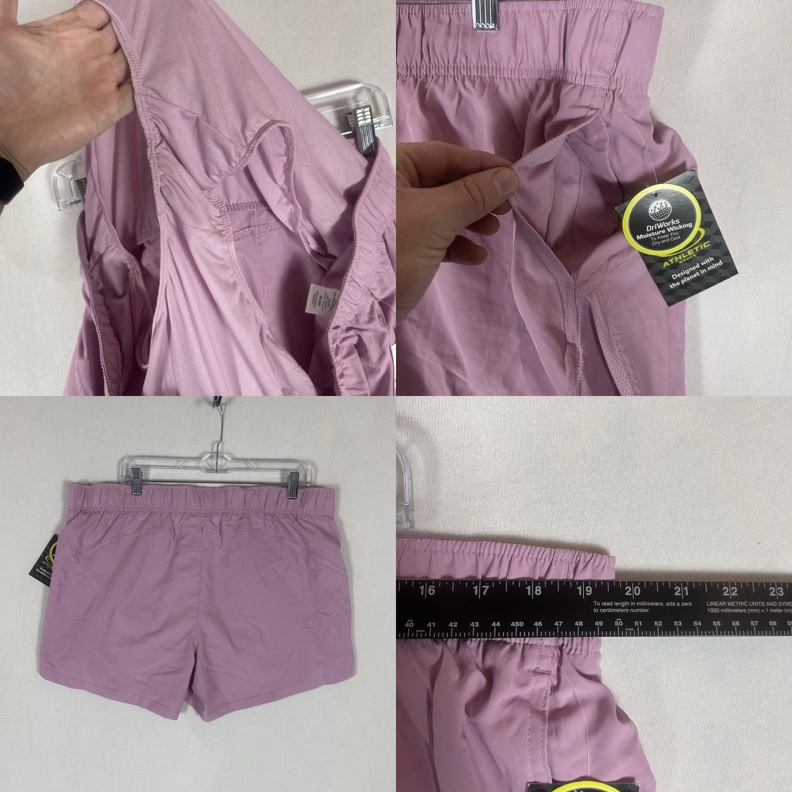 Athletic Works Athletic Works Womens XXL Pink Running Shorts Gym Yoga Casual NWT Drawstring Pockets 4 in Inseam, Plus Size Size 40" / US 18 - 8 Thumbnail