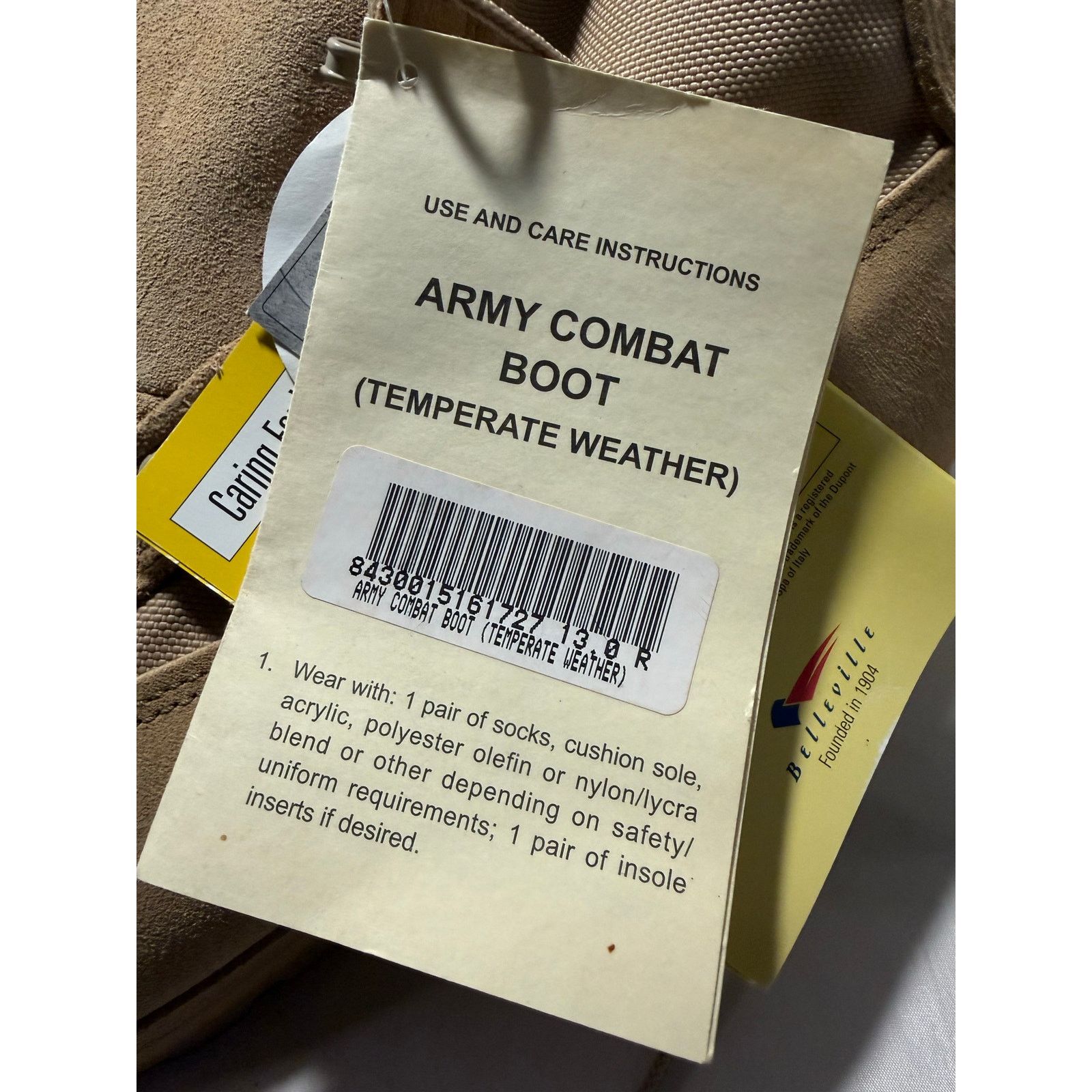 Belleville Belleville Mens Tan Gore Tex Temperate Combat Size 13R New Size US 13 / EU 46 - 7 Thumbnail