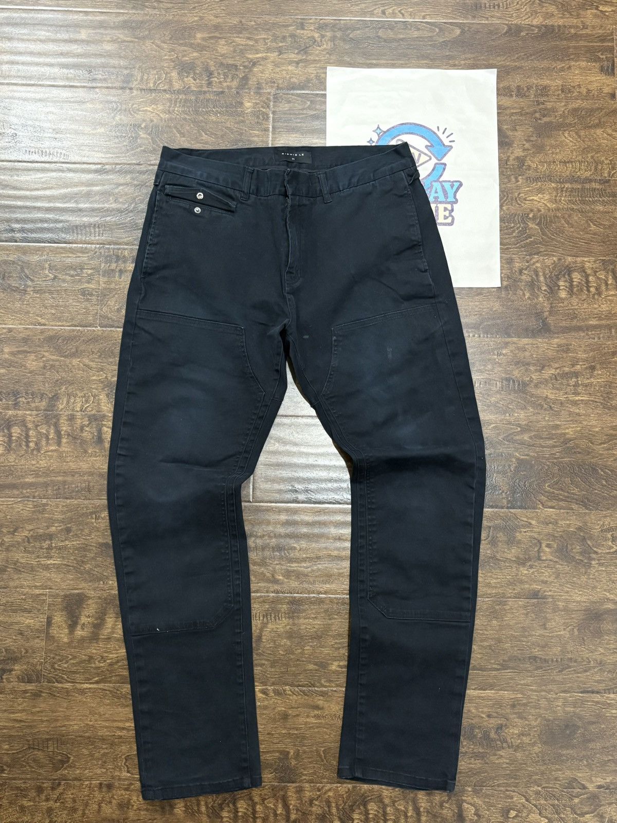 Richie Le Collection RLC DOUBLE KNEE SLIM FIT PANTS 34W Size US 34 / EU 50 - 1 Thumbnail