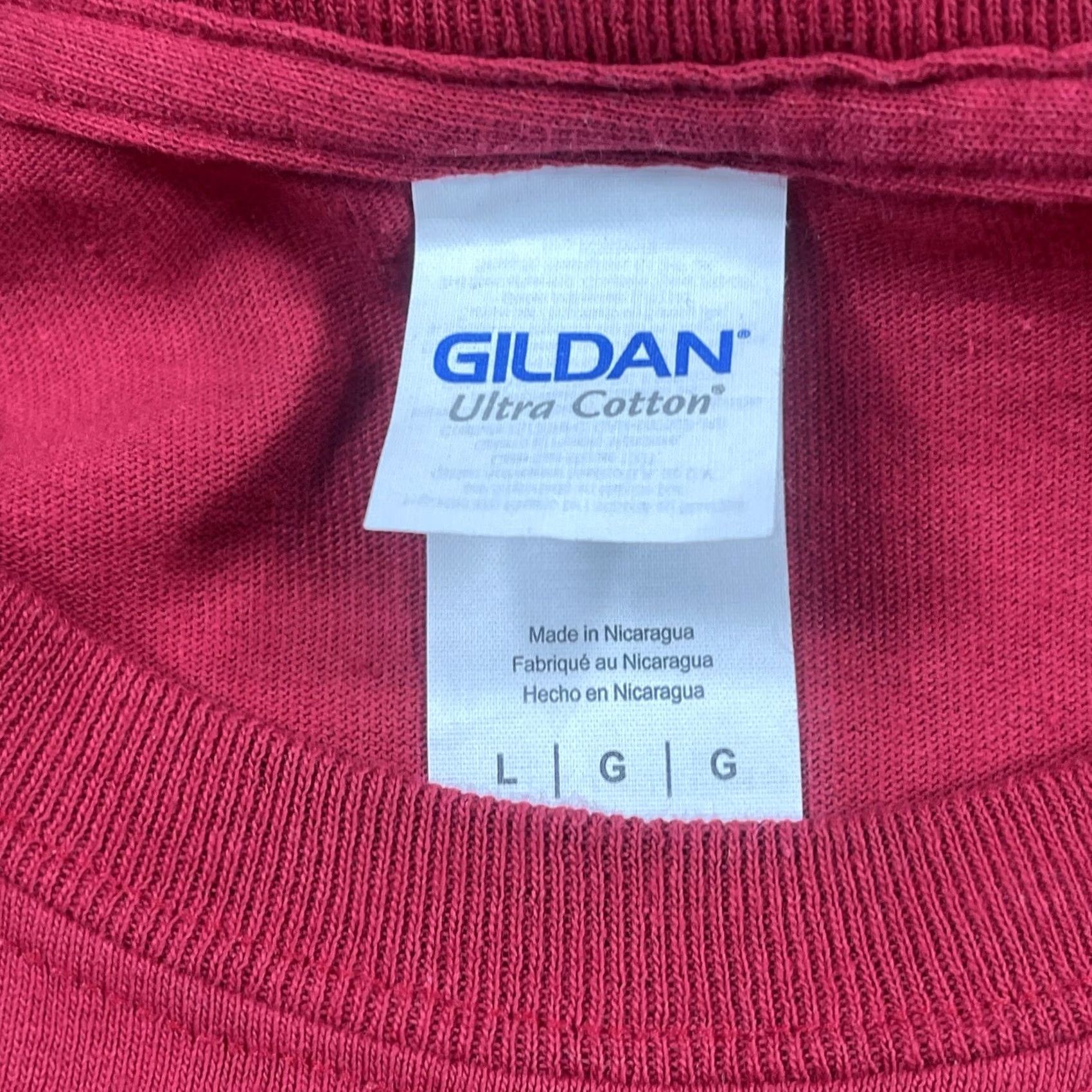 Gildan Gildan T-Shirt Mens L Red CrewNeck Ultra Cotton Zion Canyon National Park Size US L / EU 52-54 / 3 - 7 Thumbnail