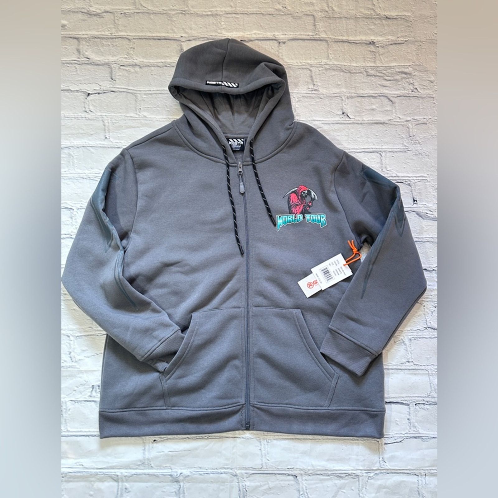 Other NWT RGSTR World Tour Full Zip Hoodie Jacket in Gray Size US XXL / EU 58 / 5 - 1 Thumbnail