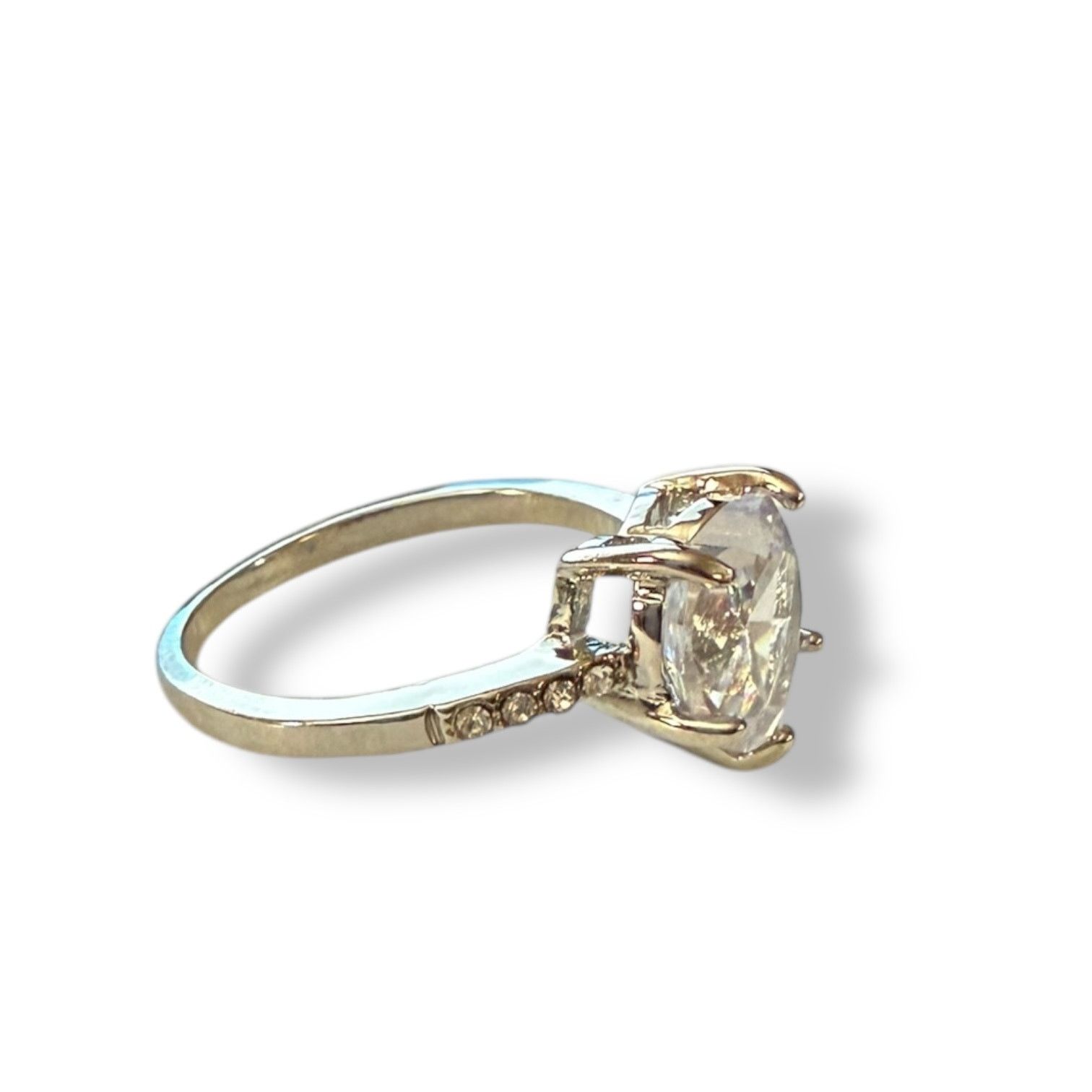 Other Diamond Heart CZ Solitaire Engagement Wedding Silver Ring 7 Size ONE SIZE - 7 Thumbnail