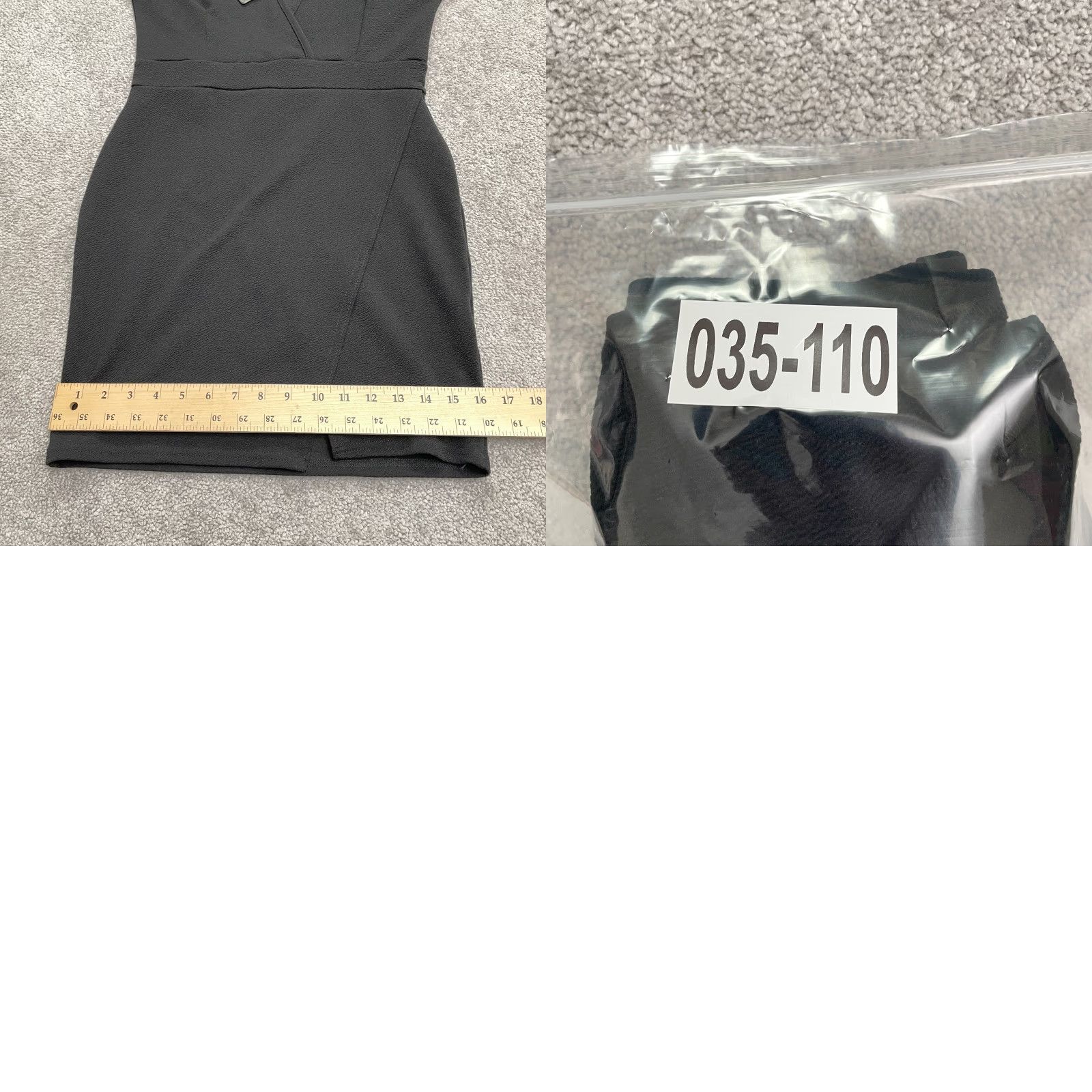 PrettyLittleThing PrettyLittleThing Dress Womens 10 Blk Plunge Wrap Detail Thigh Split Bodycon NWT Size L / US 10 / IT 46 - 10 Thumbnail