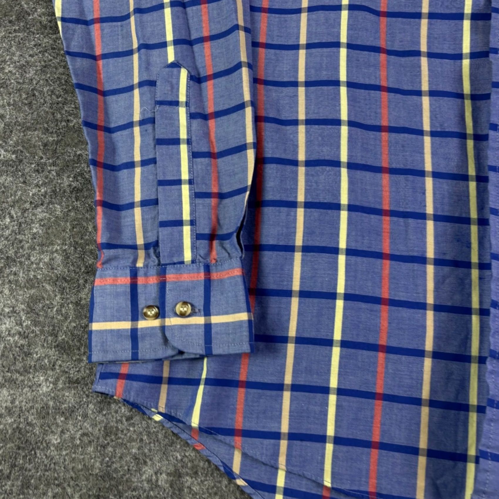 Lee VINTAGE Lee Mens Plaid Button-Down Shirt Blue Yellow Red Long Sleeve Large Size US L / EU 52-54 / 3 - 7 Thumbnail