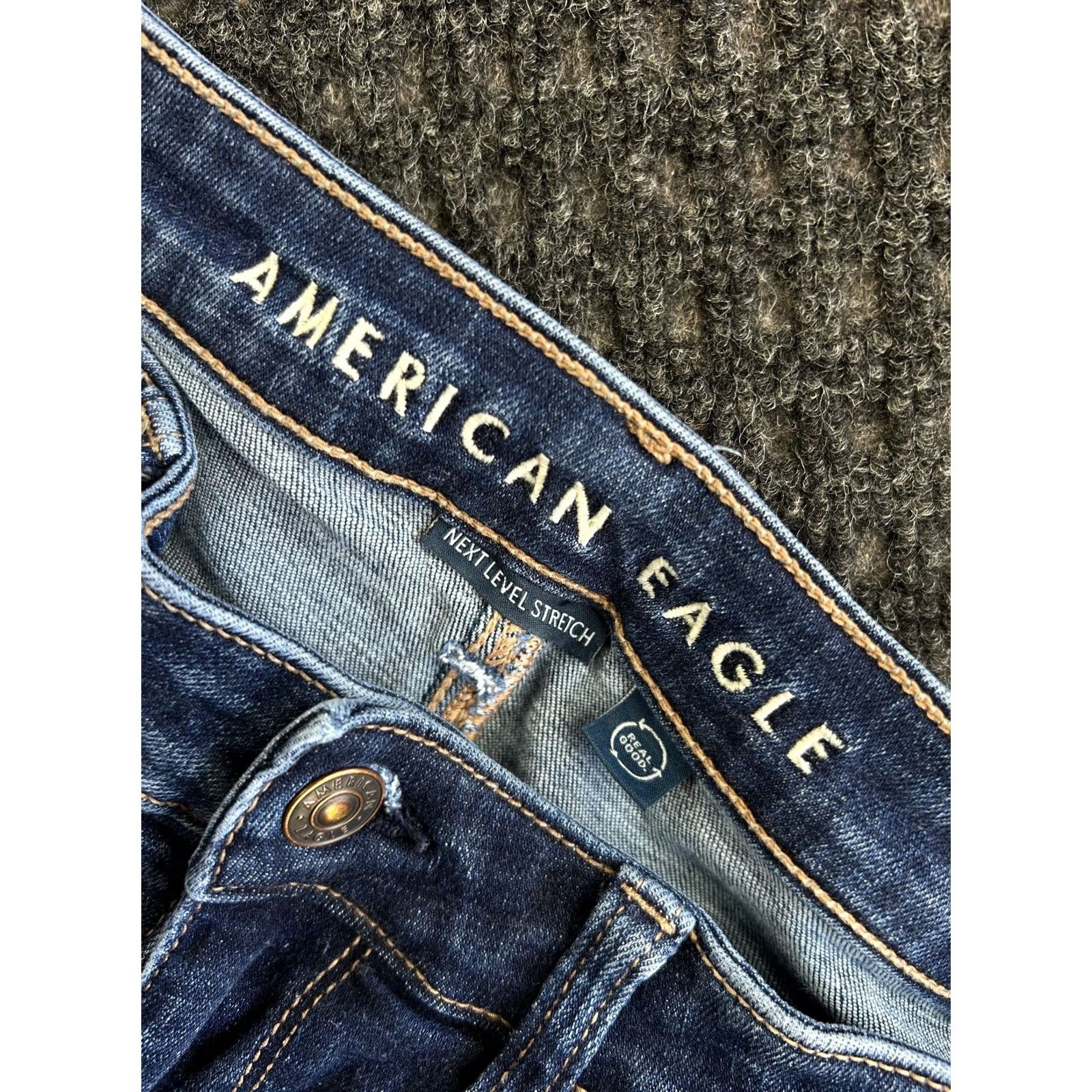 American Eagle Outfitters VINTAGE American Eagle Jeans Shirt 8 Tall Distressed Size 30" / US 8 / IT 44 - 6 Thumbnail