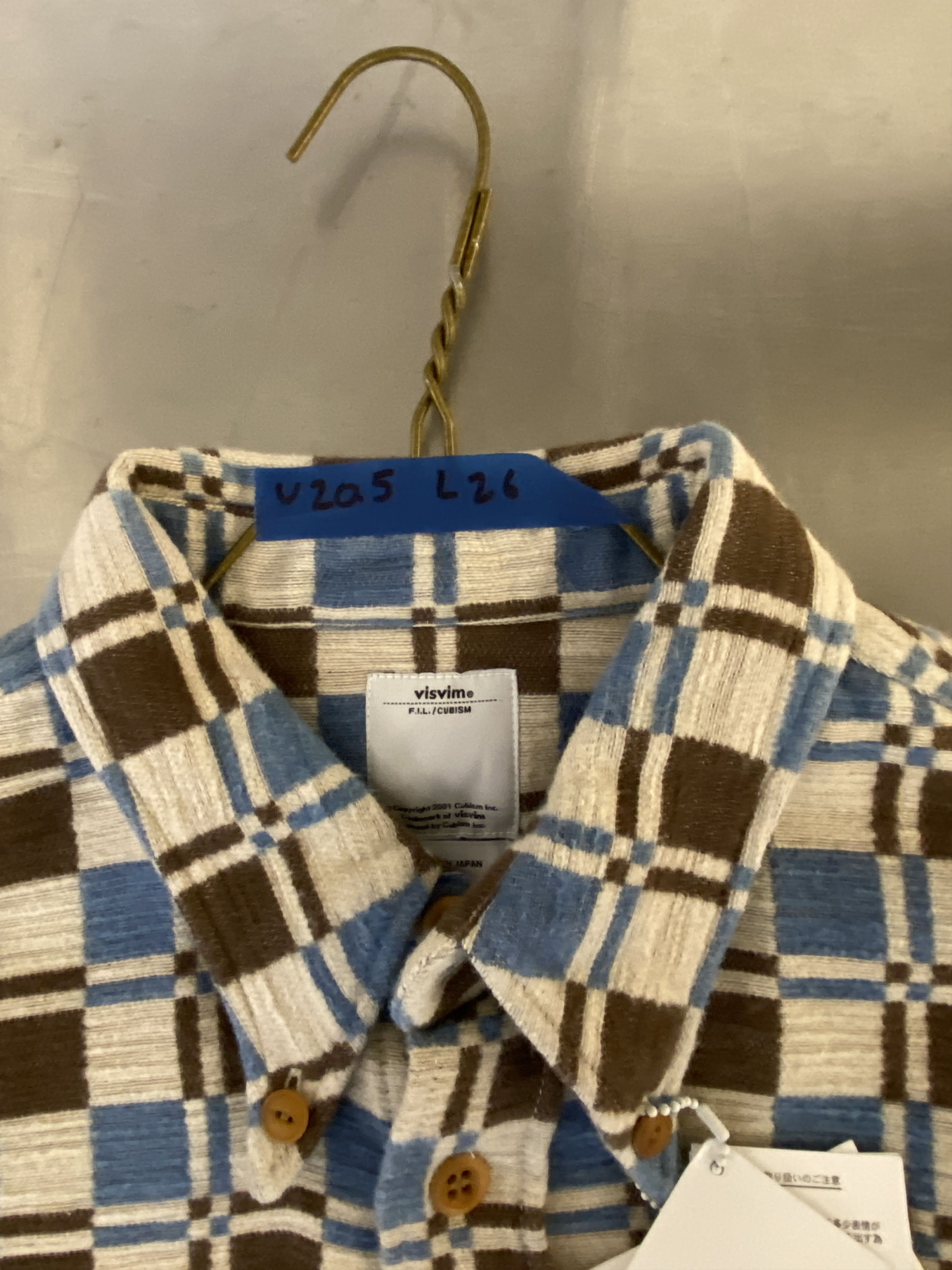 NWT VISVIM WALLY Button up Collared SHIRT