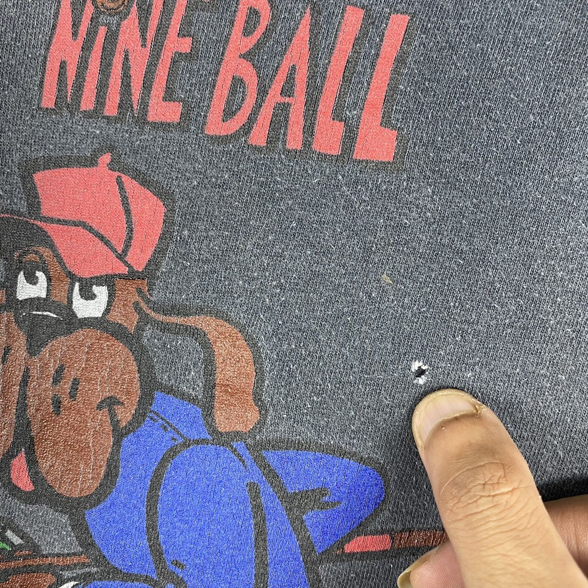 Vintage Vintage 90's NINE BALL Cat & Dog Billiards Faded Graphic Tee Size US L / EU 52-54 / 3 - 7 Thumbnail