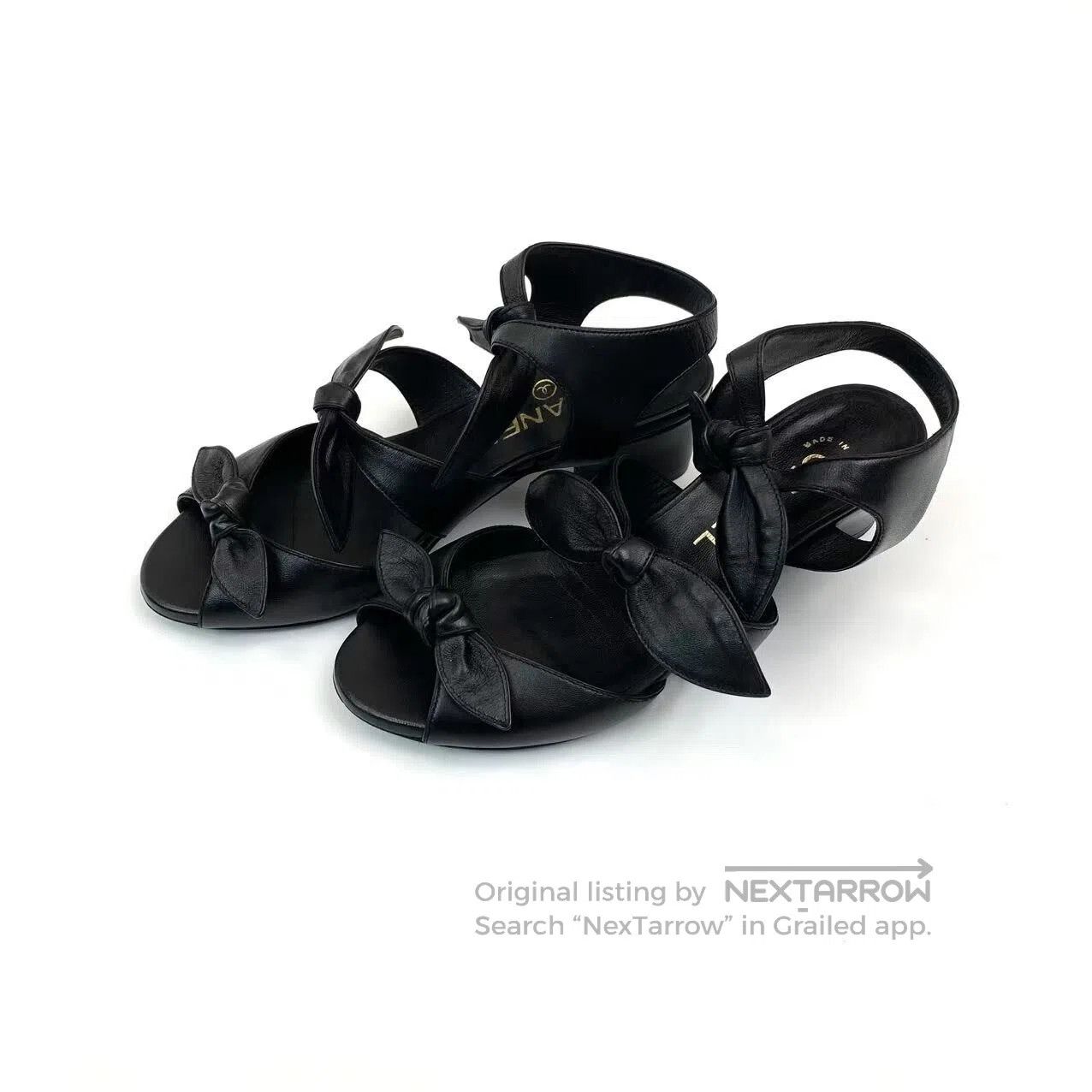 Chanel Chanel Bow heeled sandals| Size US 4.5 / IT 34.5 - 1 Thumbnail