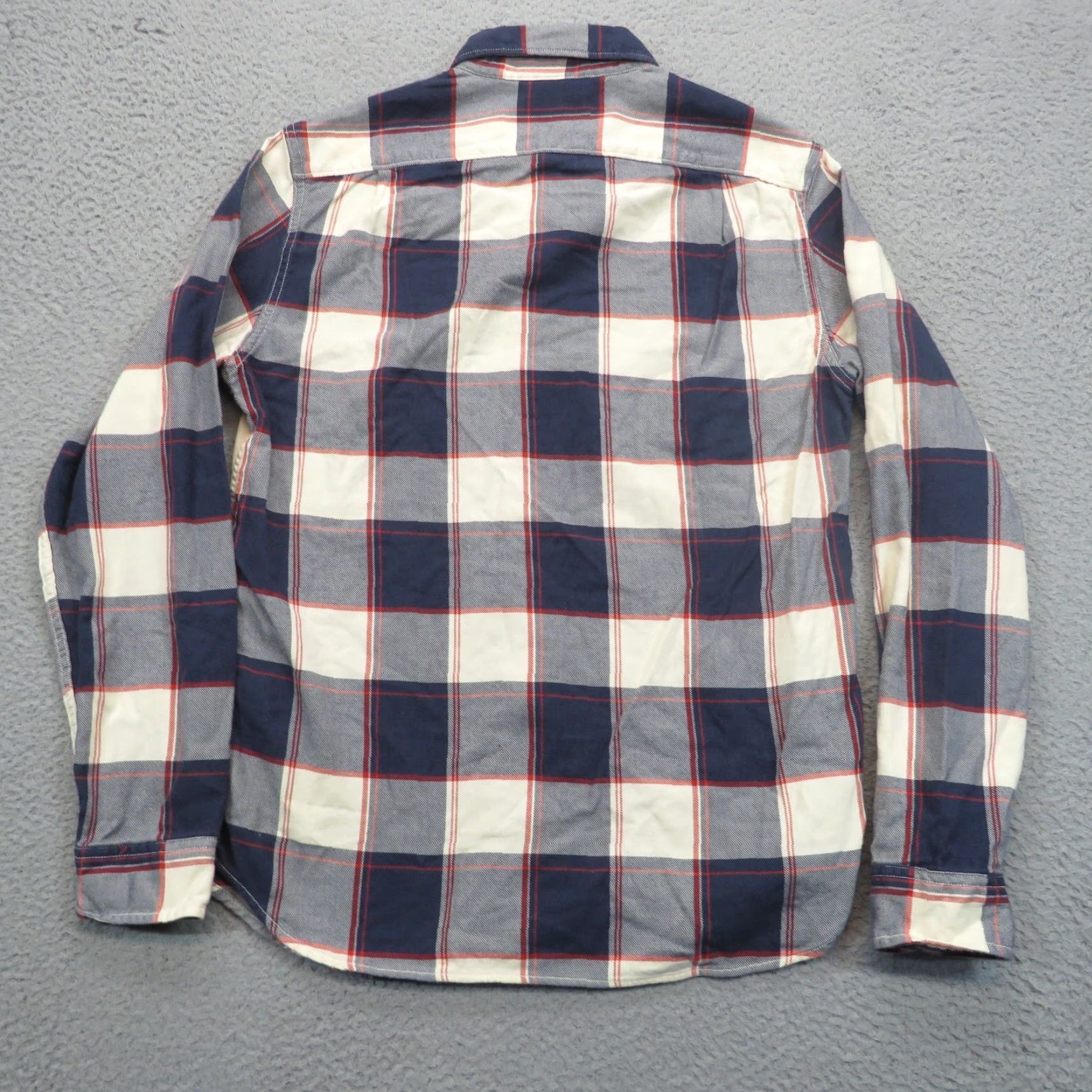 Wallace & Barnes Wallace Barnes Shirt Mens Medium Slim Fit Blue Red White Plaid Flannel Button-Up Size US M / EU 48-50 / 2 - 5 Thumbnail