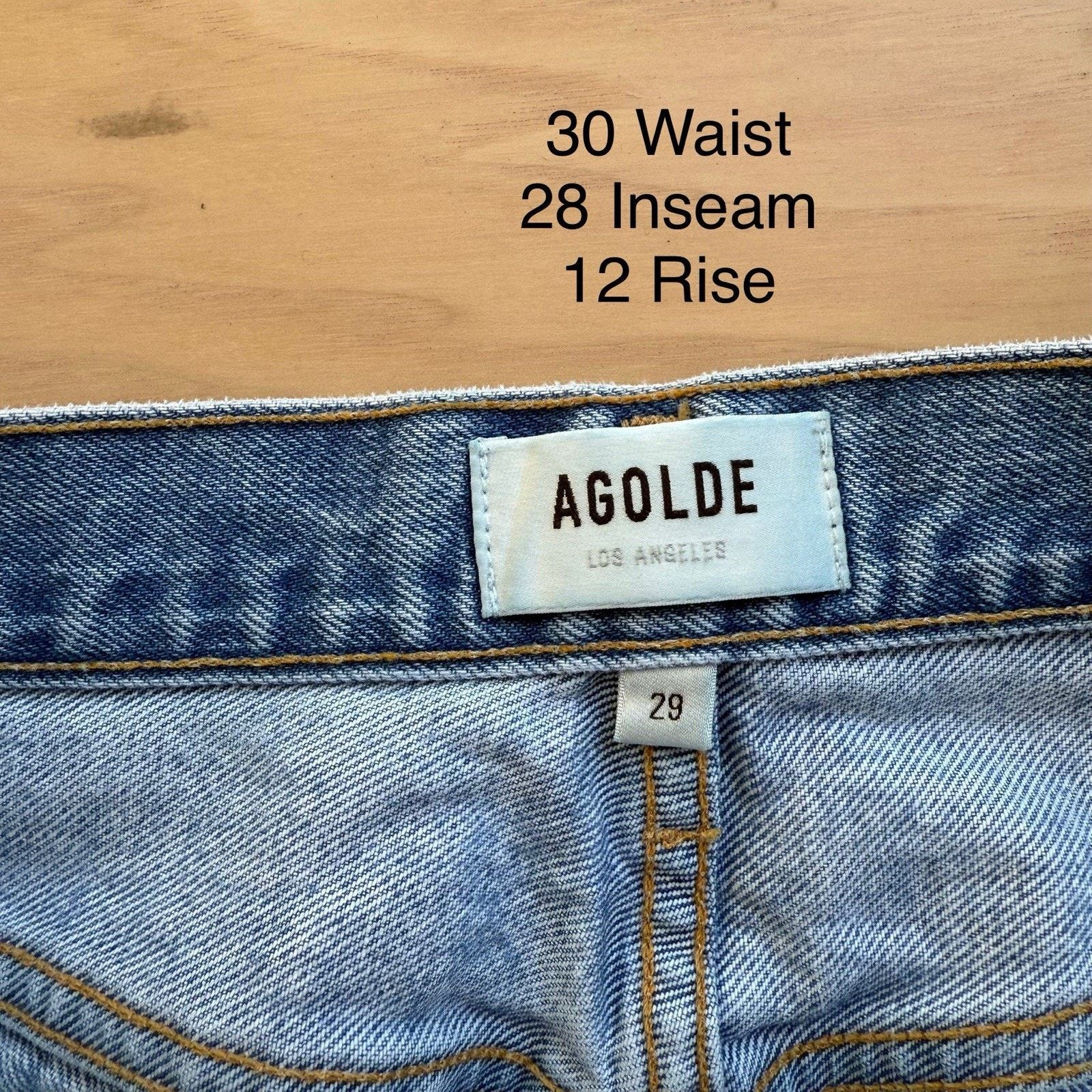 Agolde Agolde 90s Pinch Waist Jeans 30 Blue Medium Wash High Rise Size 30" / US 8 / IT 44 - 5 Thumbnail