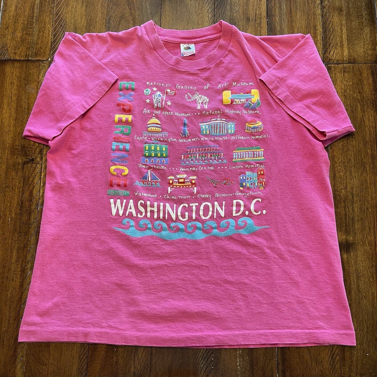 Fruit Of The Loom Vtg 90s Washington DC T-Shirt Tourist Much to Experience XL Size US XL / EU 56 / 4 - 2 Thumbnail