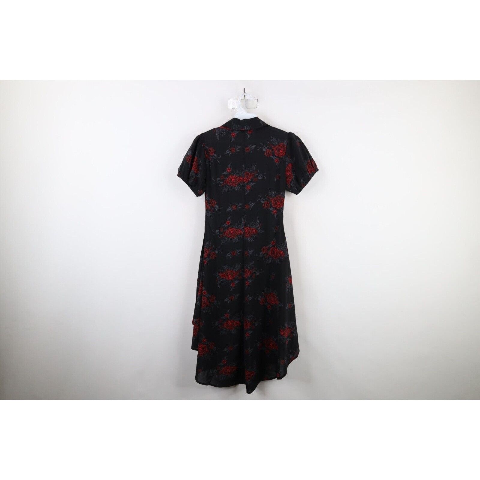 Vintage Vintage Y2K Goth Rockabilly Skull Rose Pentagram Dress Size XS / US 0-2 / IT 36-38 - 10 Thumbnail