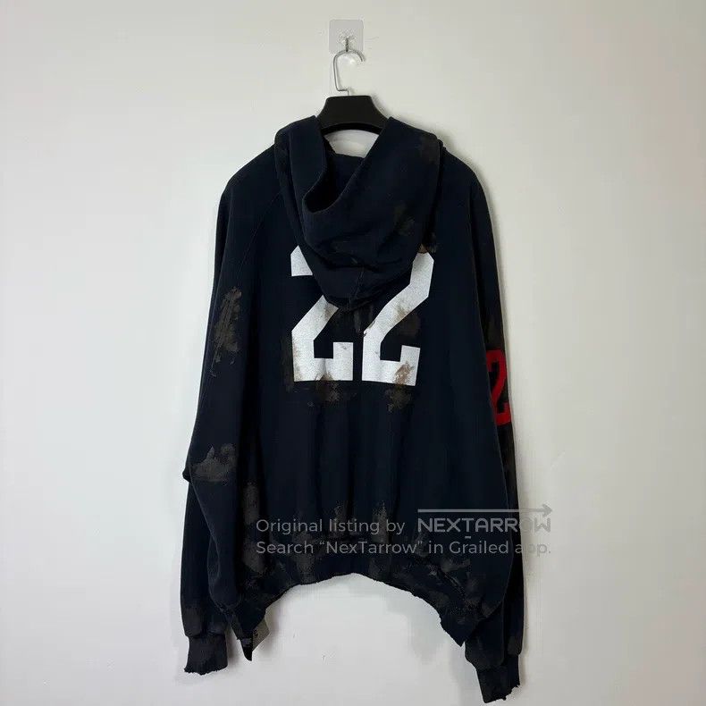 Balenciaga Balenciaga Mud Dyed Battle Horse Hooded Sweatshirt Size US L / EU 52-54 / 3 - 2 Thumbnail
