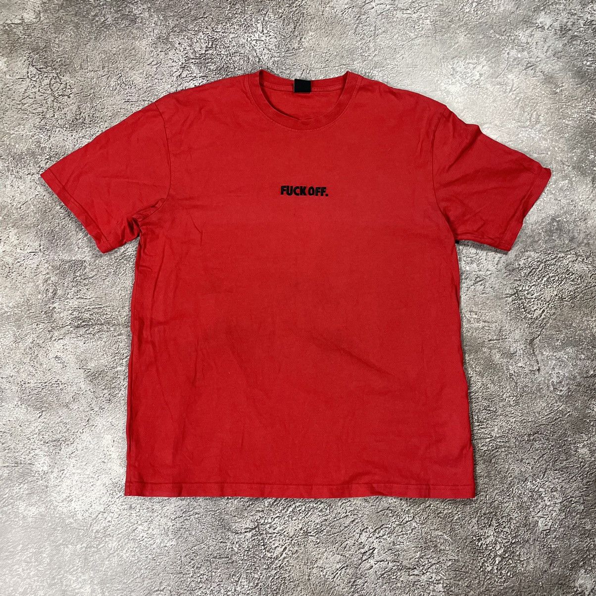 Vintage VINTAGE Y2K FUCK OFF EMBROIDERED LOGO FUNNY SLOGAN TEE Size US XL / EU 56 / 4 - 1 Thumbnail