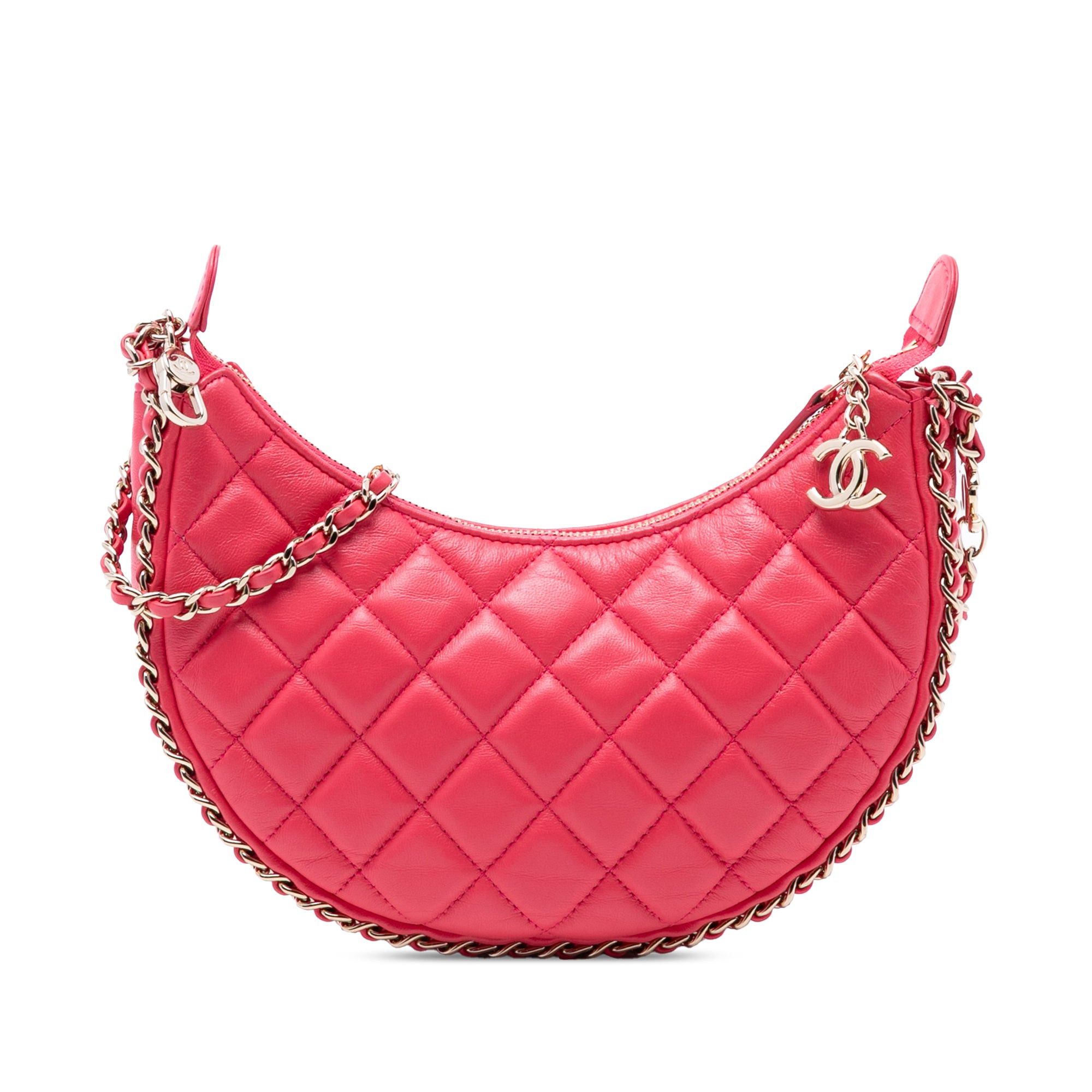 Chanel Small Quilted Lambskin Chain Around Hook Hobo Bag Size ONE SIZE - 1 Thumbnail