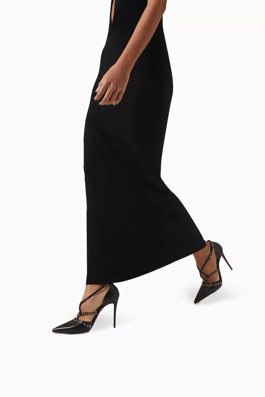 Christian Louboutin o1bcso1str0825 Tatooshka Spikes 100 Pumps in Black Size US 10 / IT 40 - 5 Thumbnail