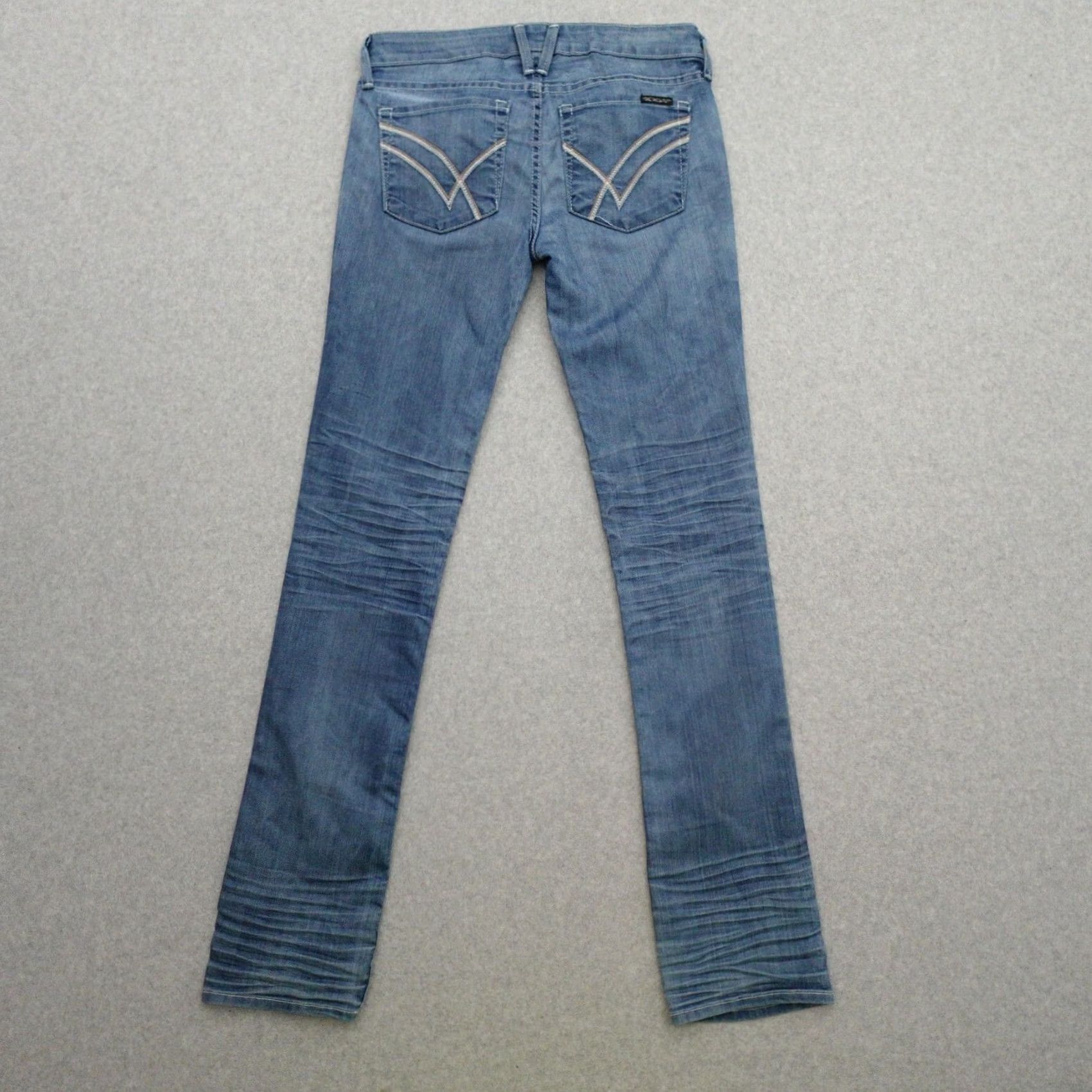 Denime William Rast Womens Jeans Straight Denim Medium Blue 27x32 Adult 27 Straight Denim Jeans Womens 27x32 Size ONE SIZE - 2 Thumbnail