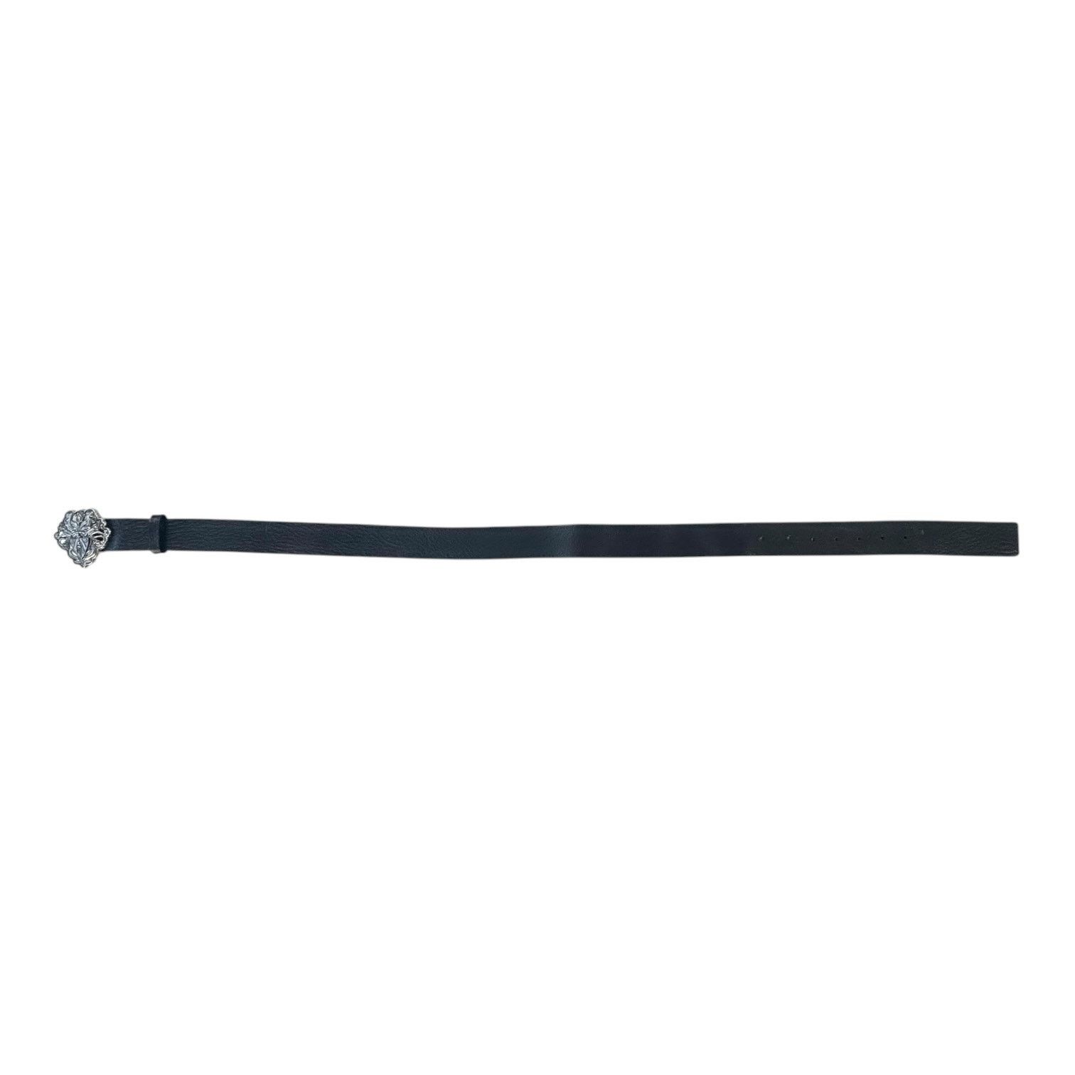 Gucci Gucci Crest Black Leather Belt Size ONE SIZE - 3 Thumbnail
