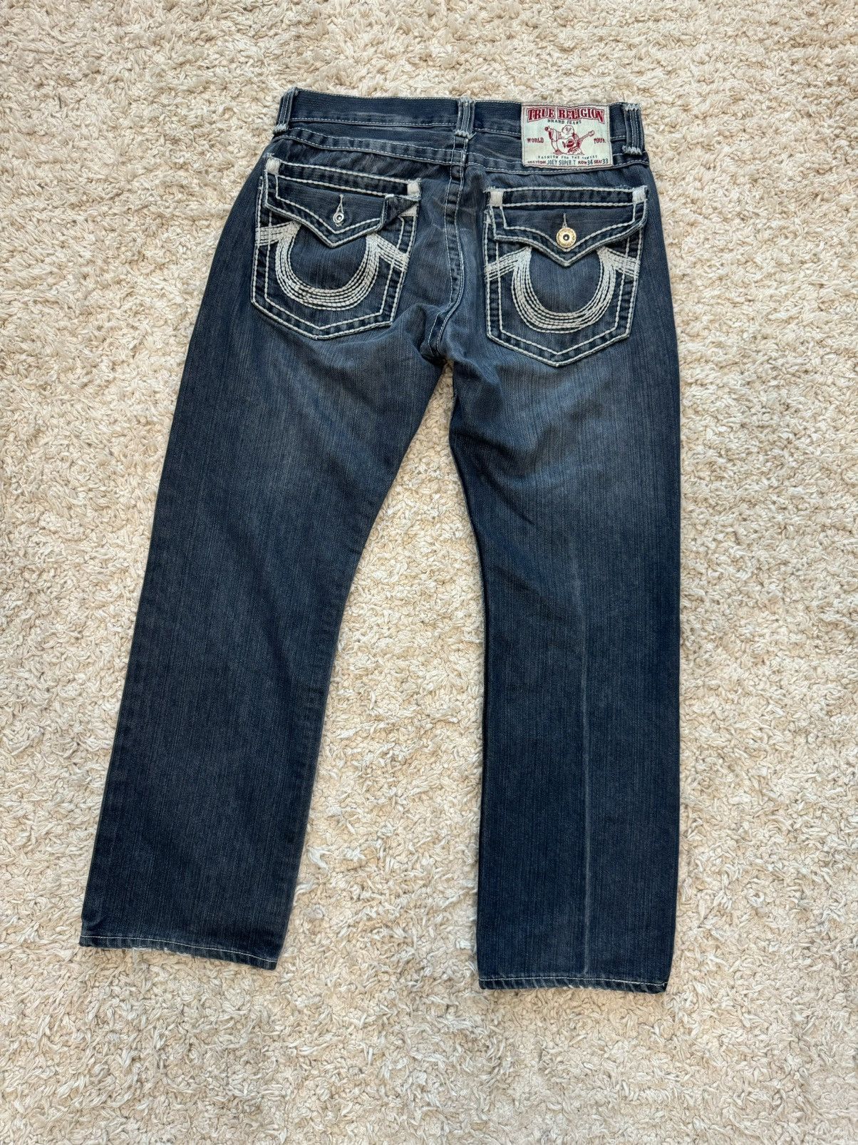 【希少】 TRUE RELIGION JOEY SUPER T 34インチ True Religion Vintage True Religion Joey Super T Jeans – 34x33