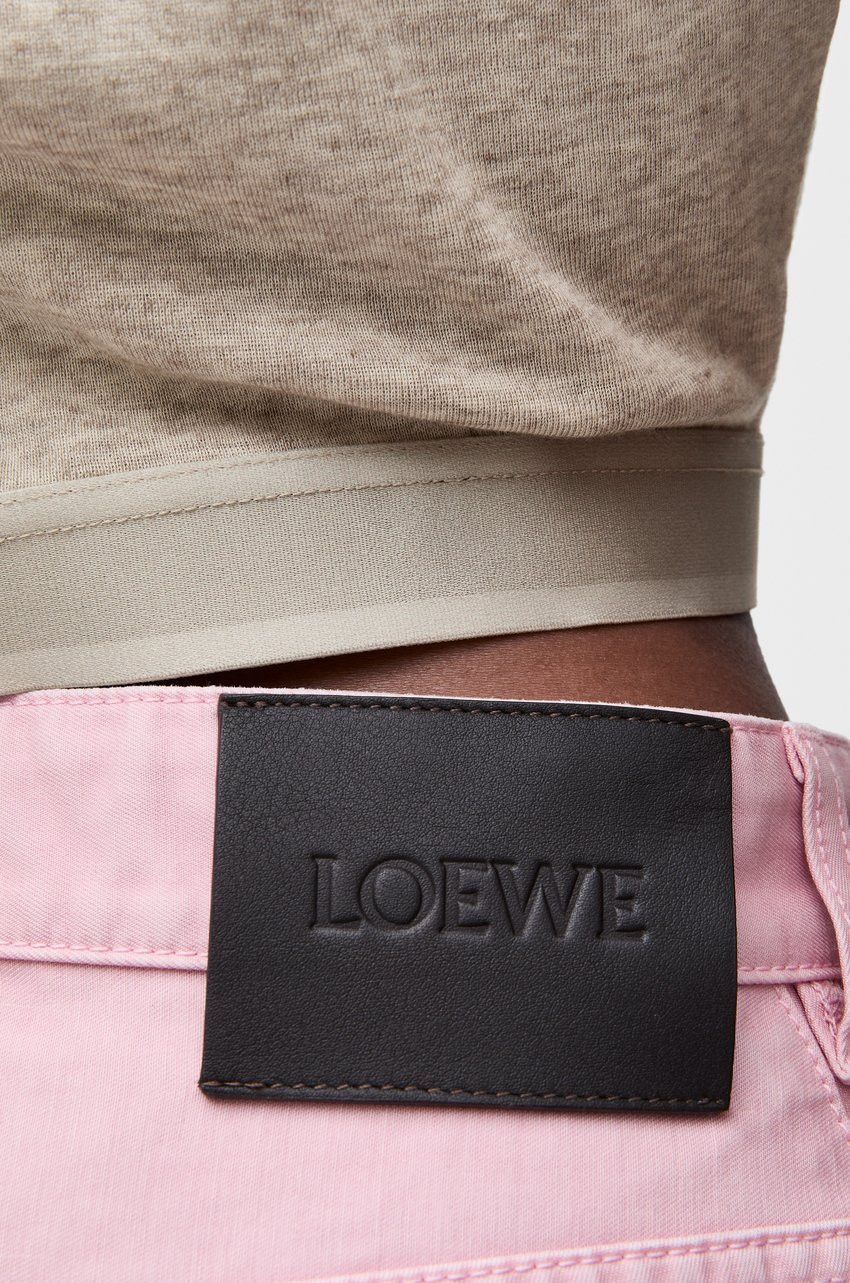 Loewe o1loc1c0525 Cropped Polo In Cotton And Wool in Beige Size M / US 6-8 / IT 42-44 - 5 Thumbnail