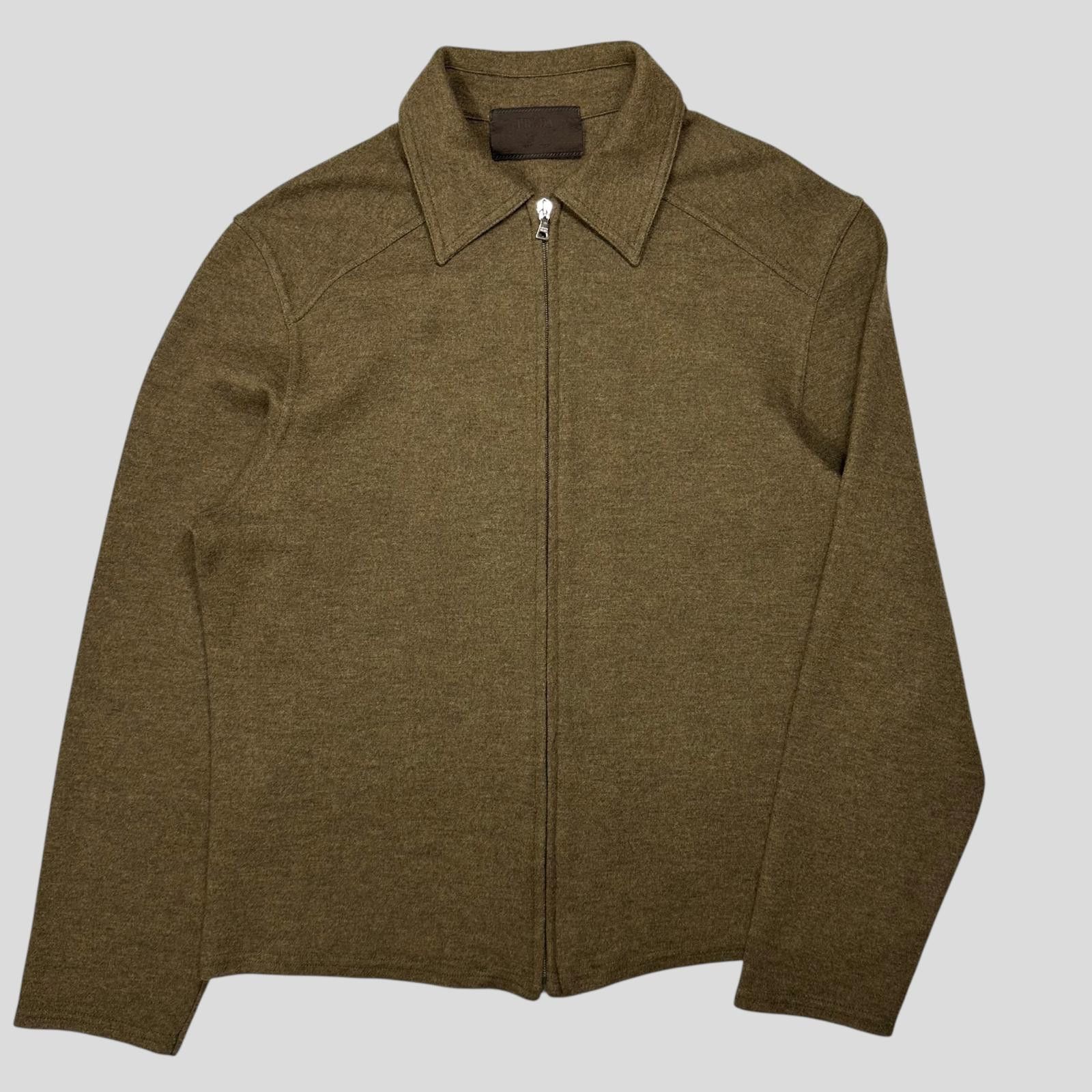 Prada Prada Milano FW98 Heather Green Wool Zip-up Work Jacket - M Size US M / EU 48-50 / 2 - 3 Thumbnail